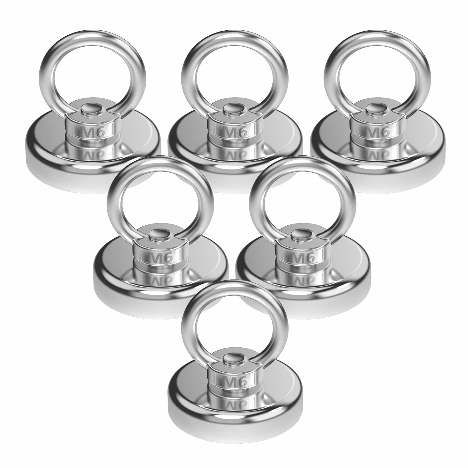 Magnetpro 55 kg magnetyczne haczyki neodymowe z otworem counterunk – 6 sztuk