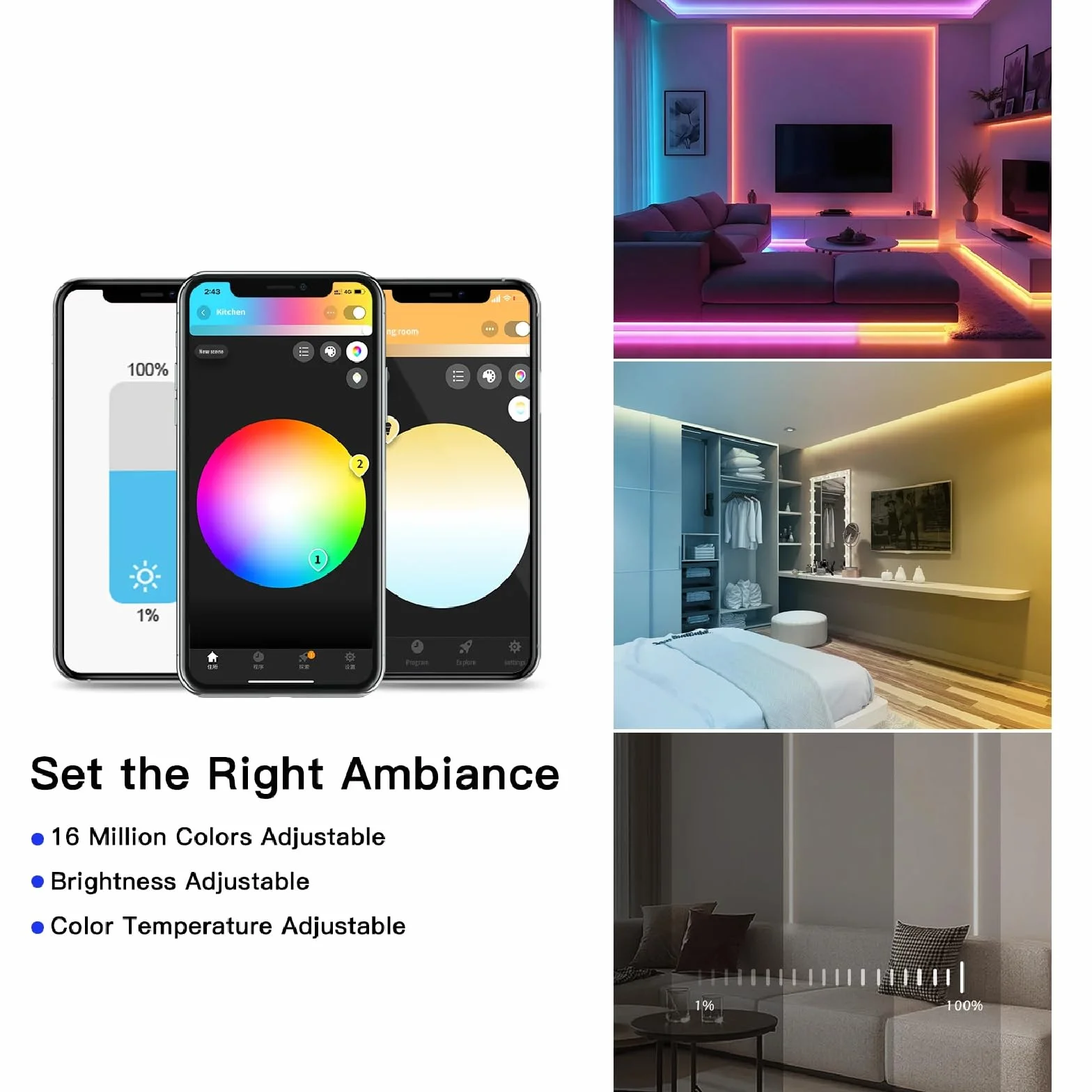 GLEDOPTO ZigBee 3.0 kontroler LED 5 w 1 RGBCCT 20 A ściemniacz sterowanie głosem kompatybilny z Alexa Tuya Smart Life
