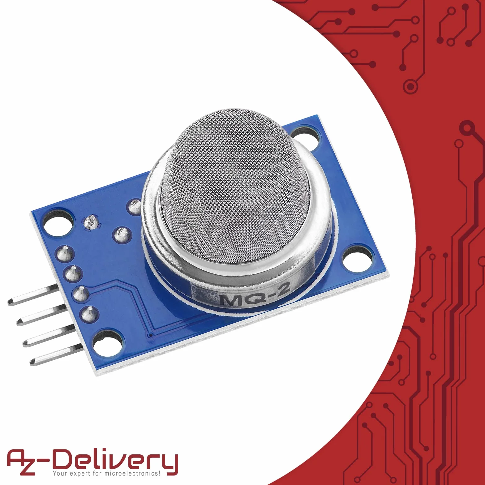 AZDelivery MQ-2 czujnik gazu dymu jakości powietrza moduł kompatybilny z Arduino Raspberry Pi