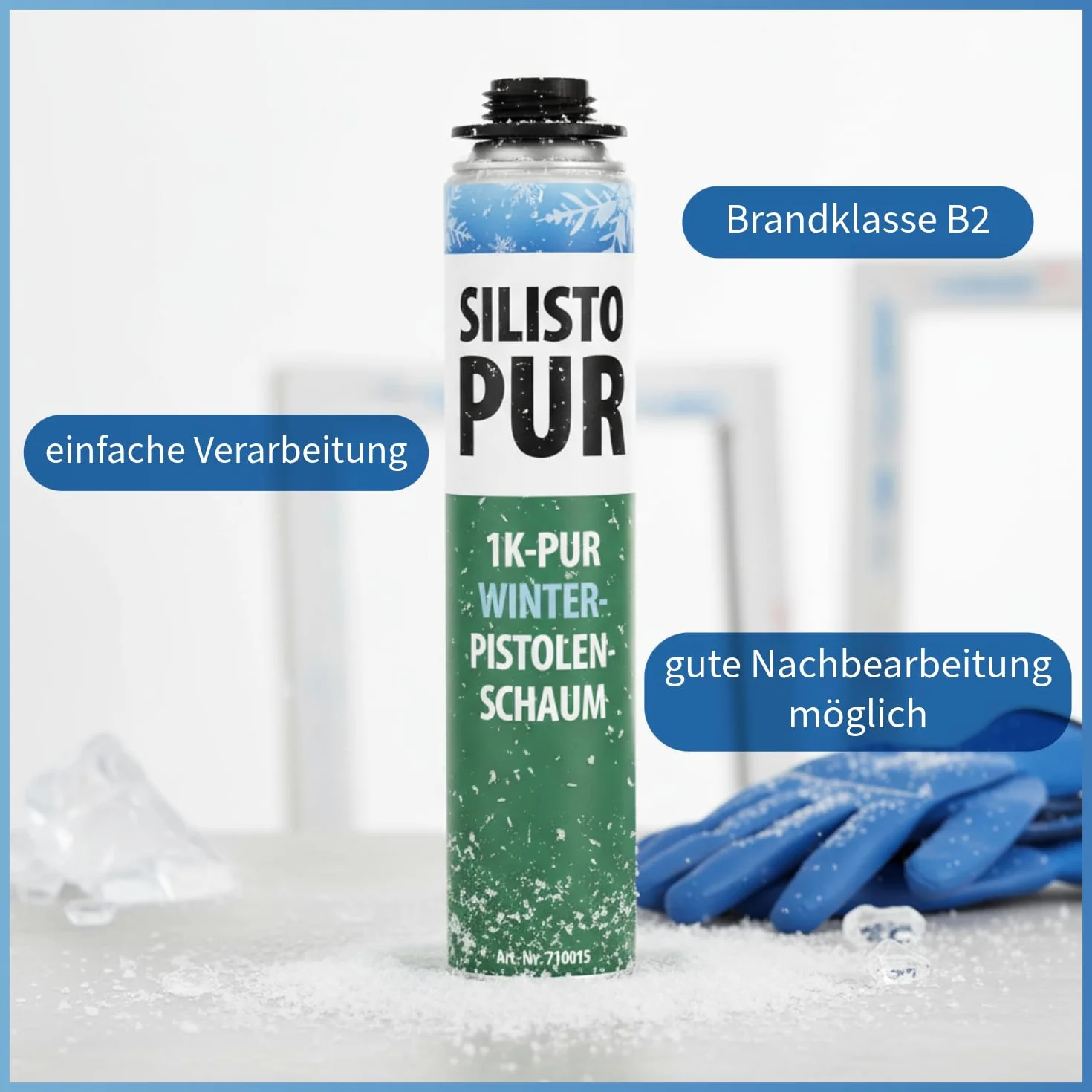 SILISTO PUR 1K WINTER pianka pistoletowa 10x750ml do -10°C z pistoletem Slim i środkiem czyszczącym 500ml