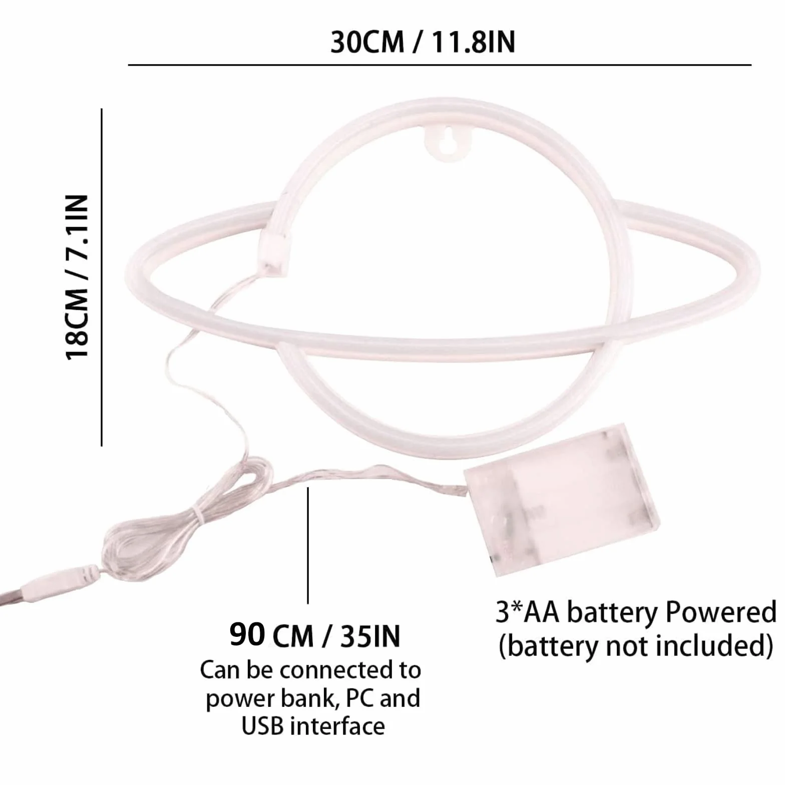 Neonowy LED, kinkiet ścienny, oświetlenie bateryjne lub USB, akrylowe neonowe światła do sypialni, pokoju dziecięcego, salonu, baru, na imprezę, Boże Narodzenie, ślub