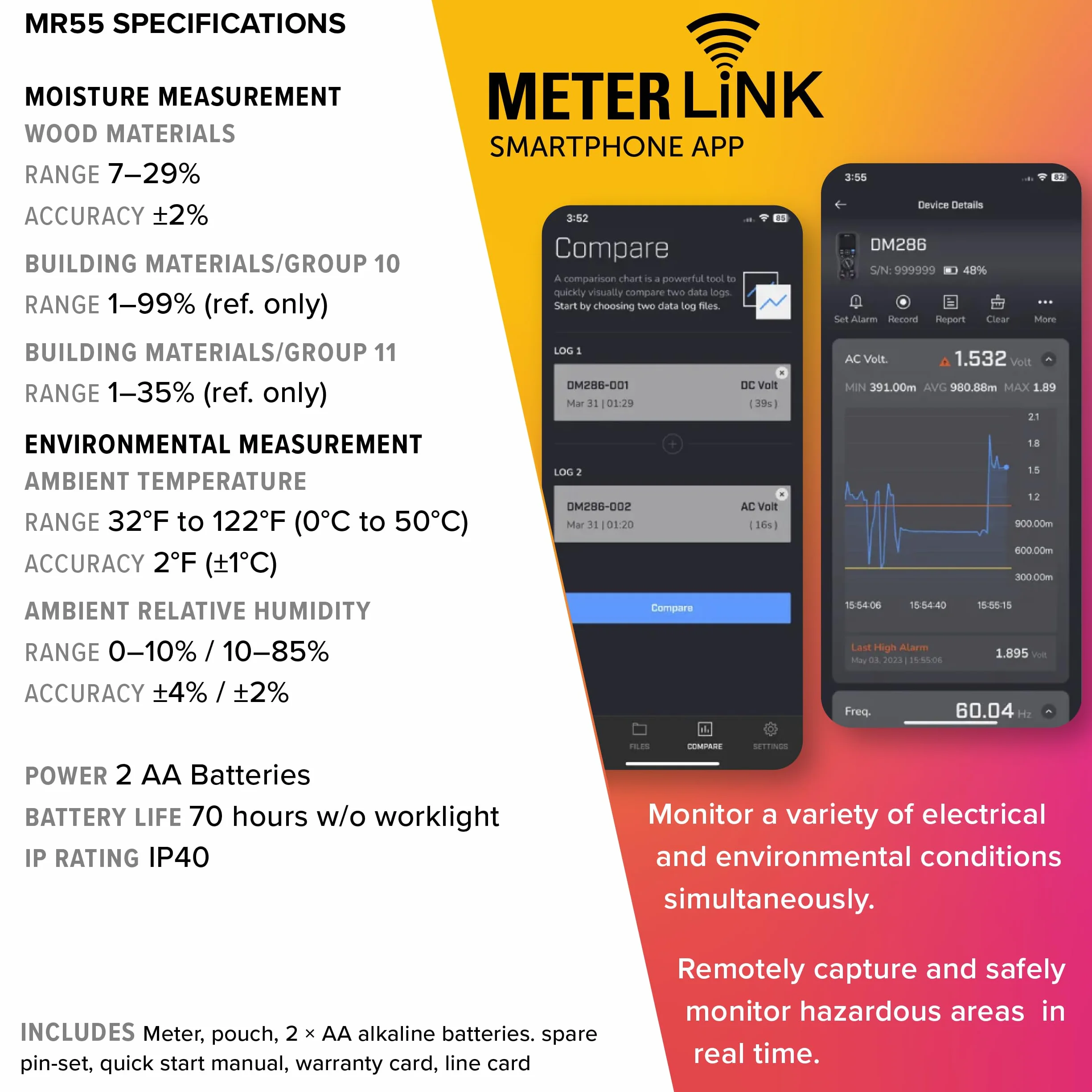 FLIR MR55 wilgotnościomierz szpilkowy Bluetooth