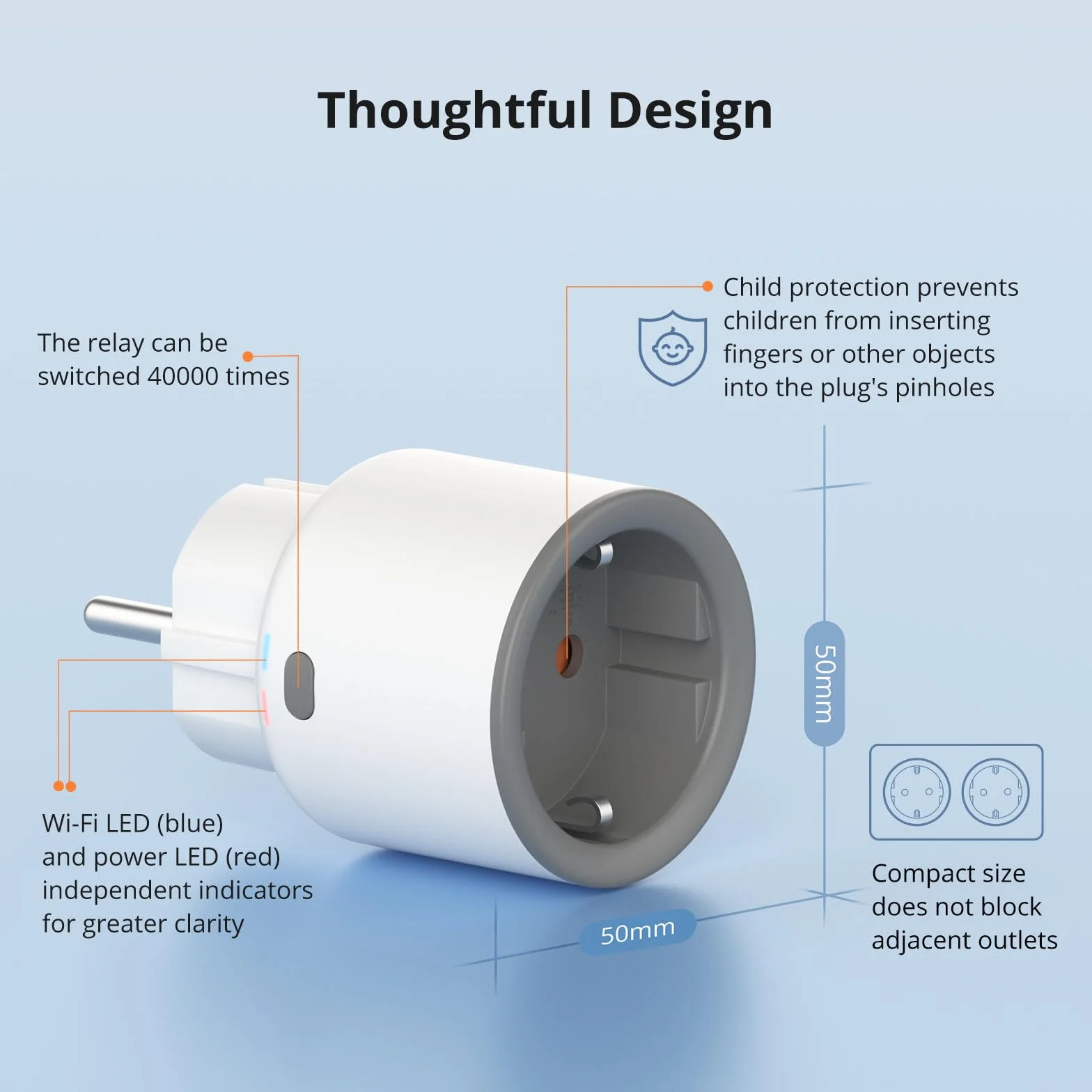 SONOFF S60TPF Inteligentne gniazdo WiFi 16A 4000W, pomiar prądu, zabezpieczenie przeciążeniowe, sterowanie głosem, kompatybilne z Alexa Google Home