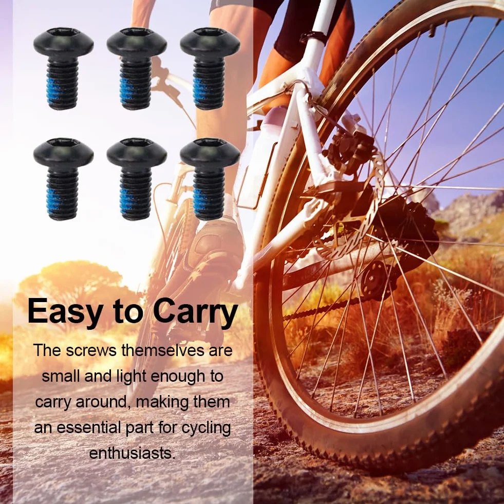 Śruby do hamulców tarczowych do rowerów, 12 sztuk śruby wirnika hamulca tarczowego T25, M5x9mm, do MTB, rowerów szosowych, stalowych, czarnych