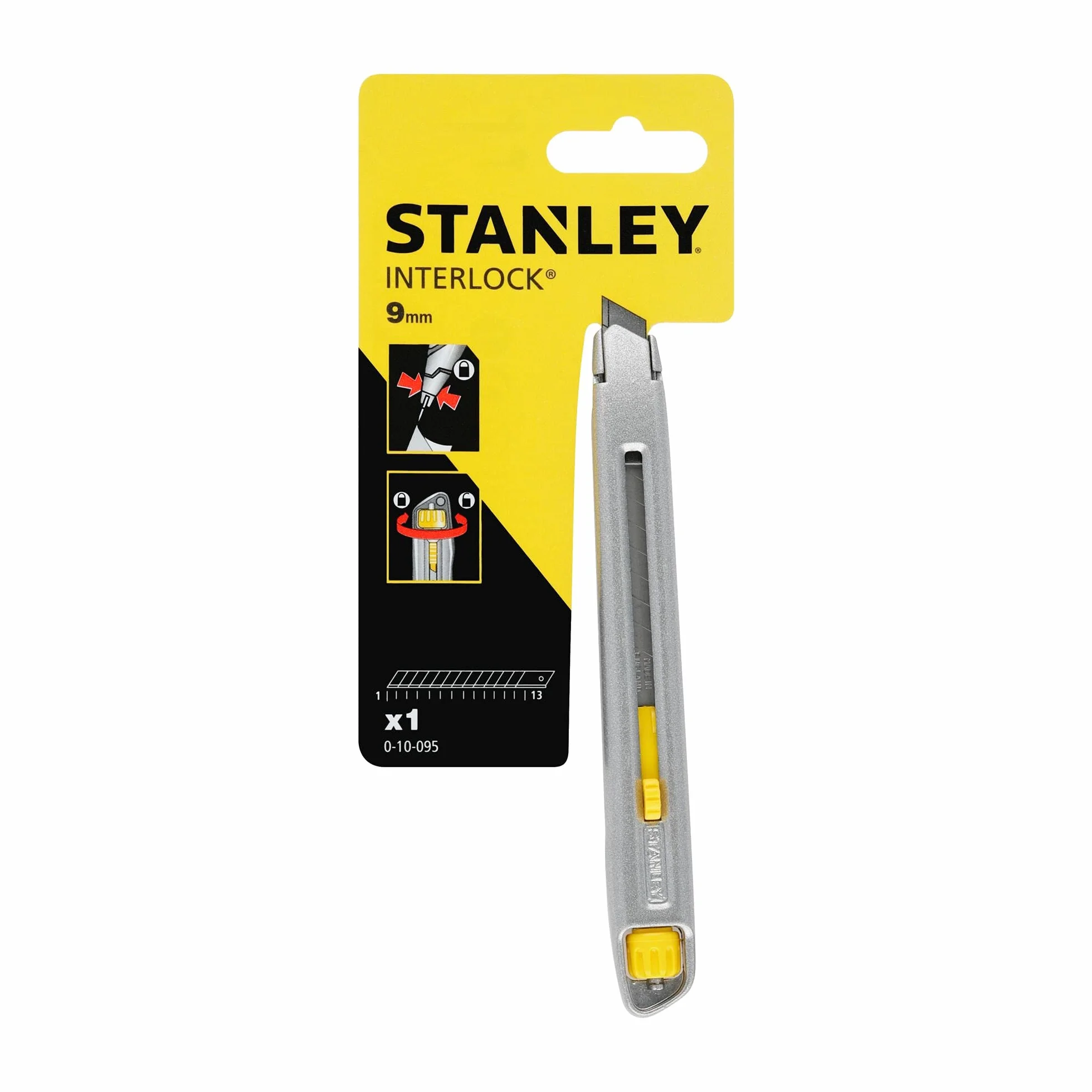 Stanley Nóż z ostrzem łamanym Interlock 9 mm x 135 mm 0-10-095