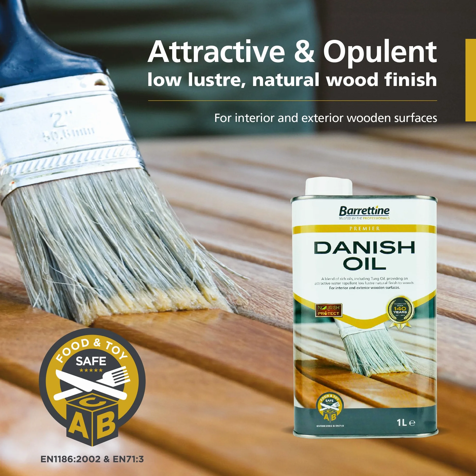 Barrettine Premier Danish Oil 500 ml – wodoodporny olej do drewna