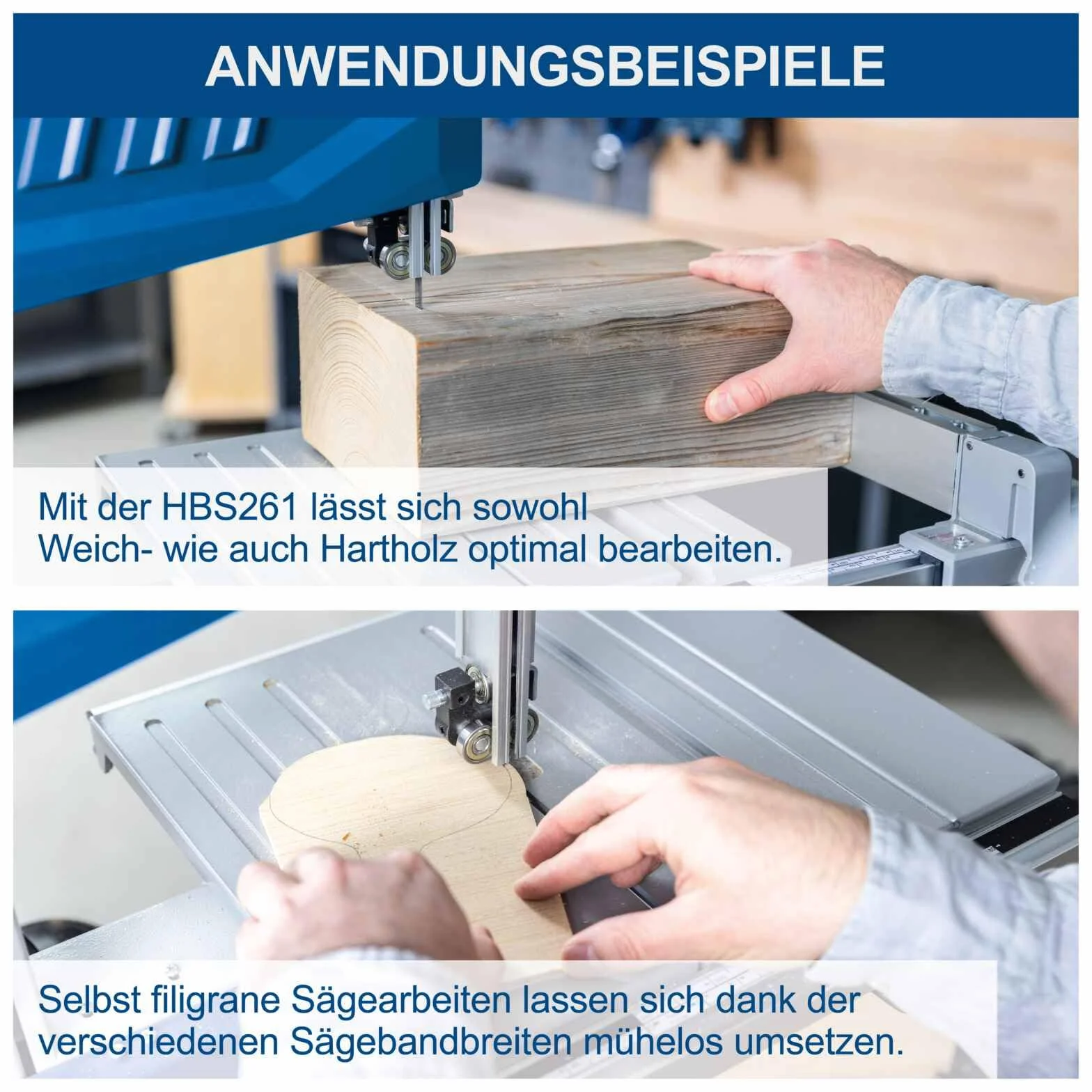 Scheppach Piła Taśmowa 550 W 230 V 120 mm Niebieska