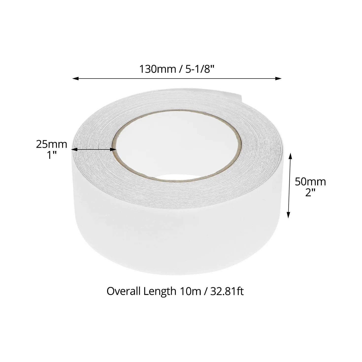 QWORK Przezroczysta taśma antypoślizgowa 5 cm x 10m do drewna marmuru płytek