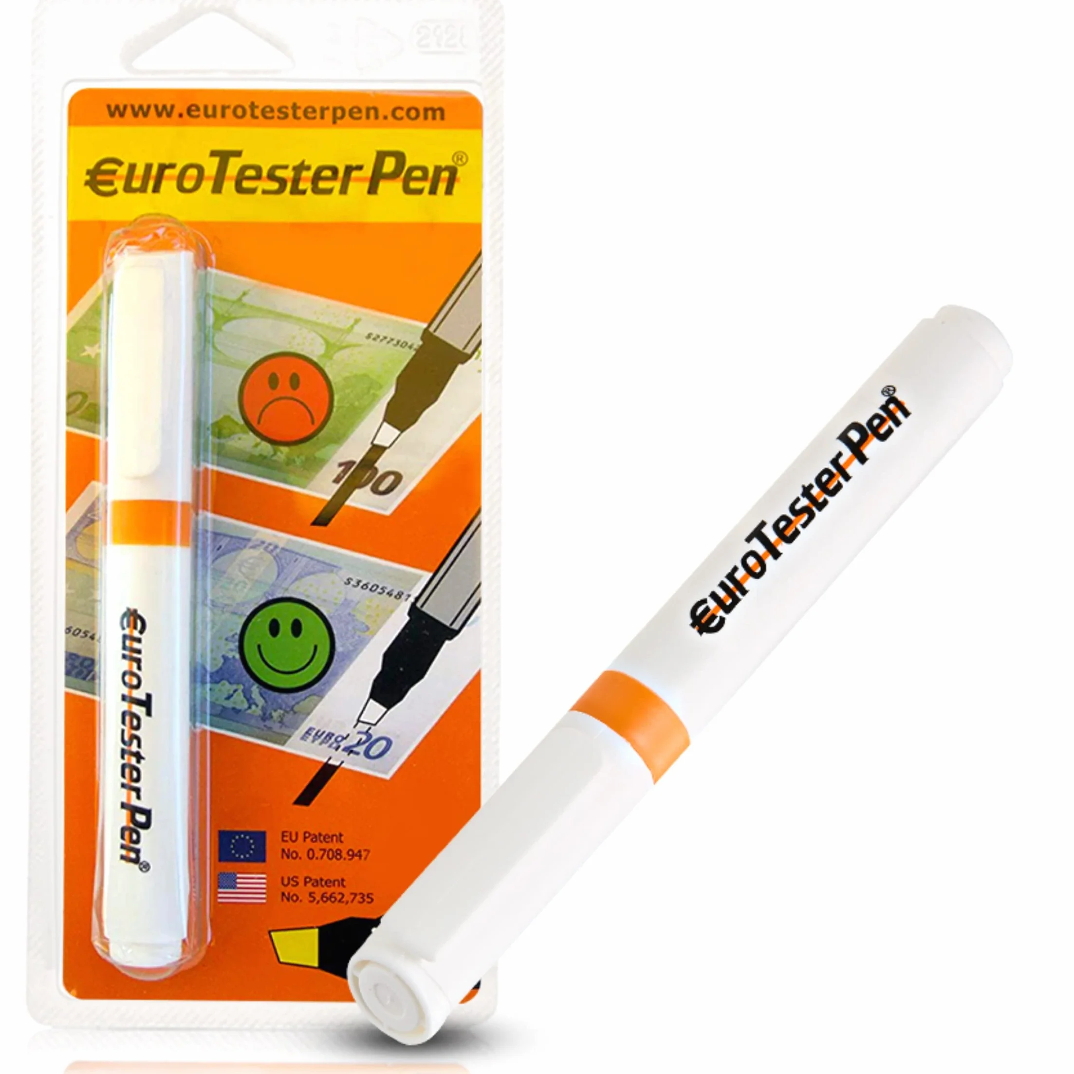 Euro Tester Pen XL - Profesjonalny detektor fałszywych banknotów, weryfikuje euro dolary funty, Wyprodukowano we Włoszech