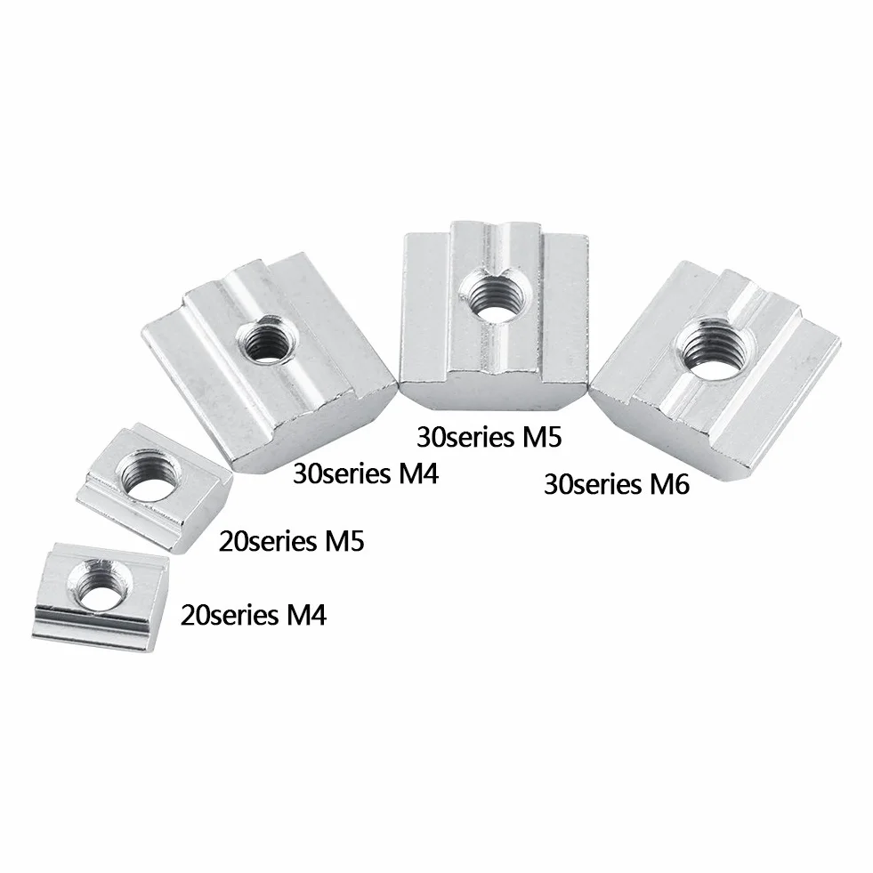 Nakrętka mocująca T do profilu aluminiowego M5 20 sztuk stal węglowa seria 2020/3030
