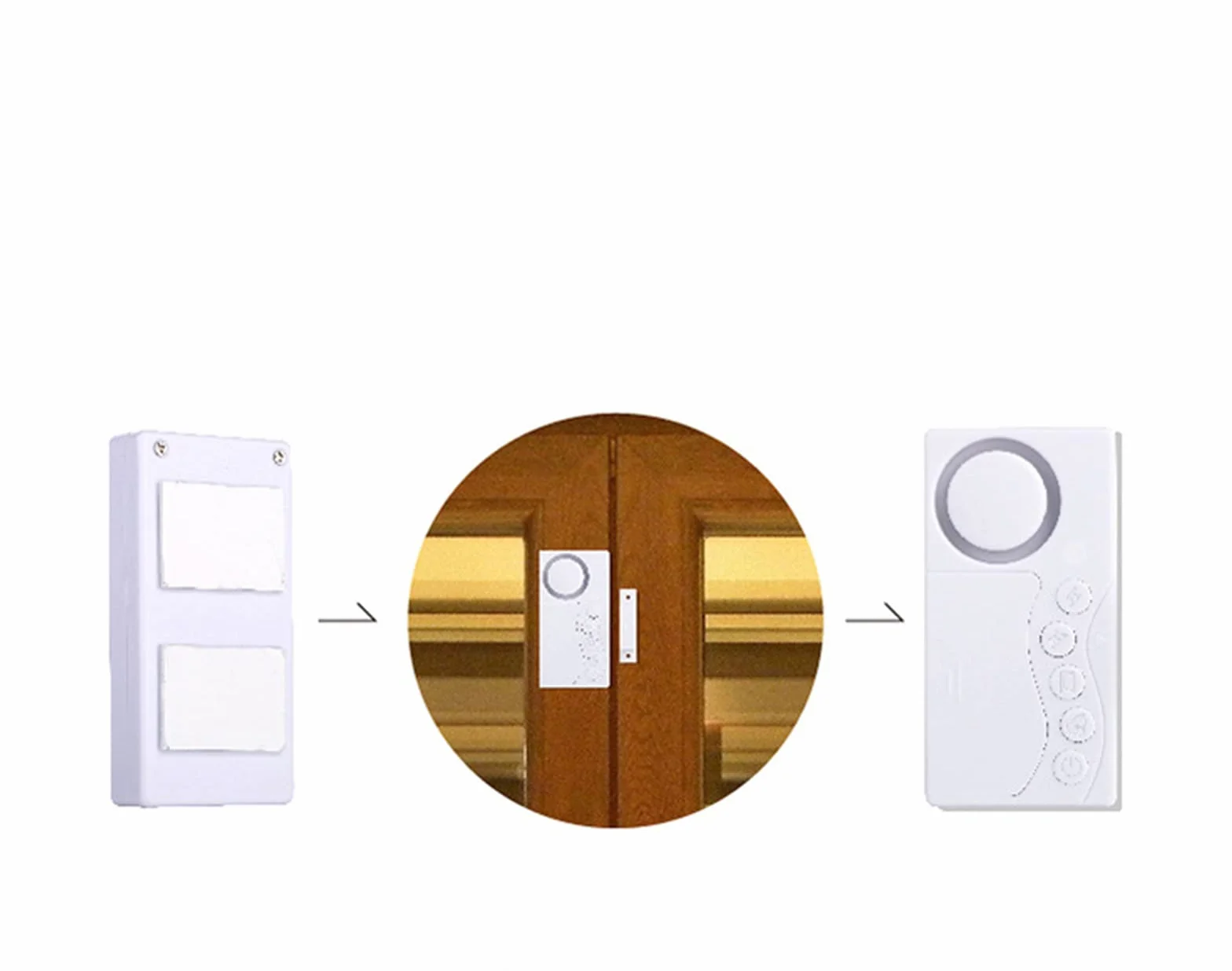 WANGCL Magnetyczny Alarm 108 dB 4 Tryby Do Drzwi Okna Lodówek