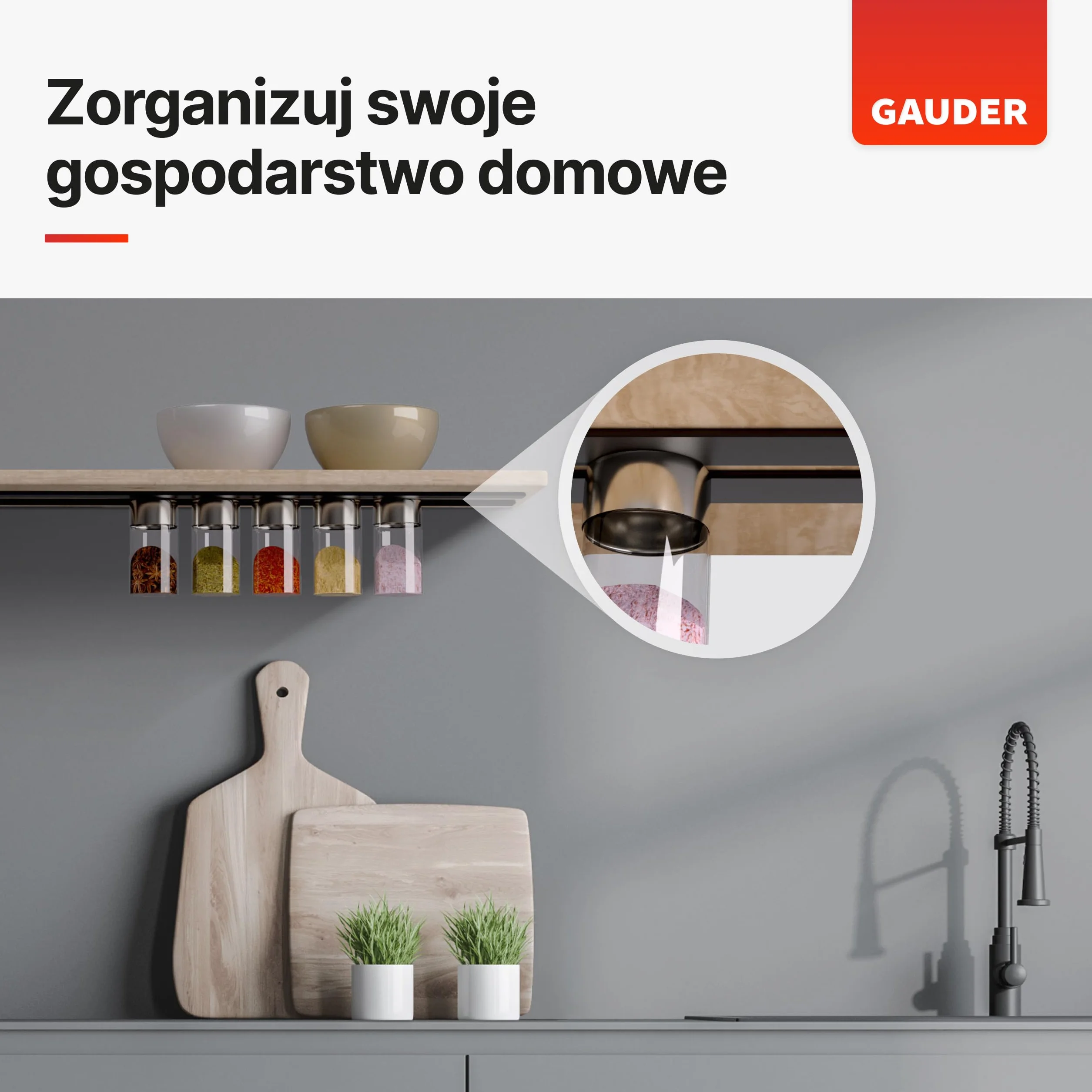 GAUDER Taśma Magnetyczna Samoprzylepna Mocna 3 m x 15 mm