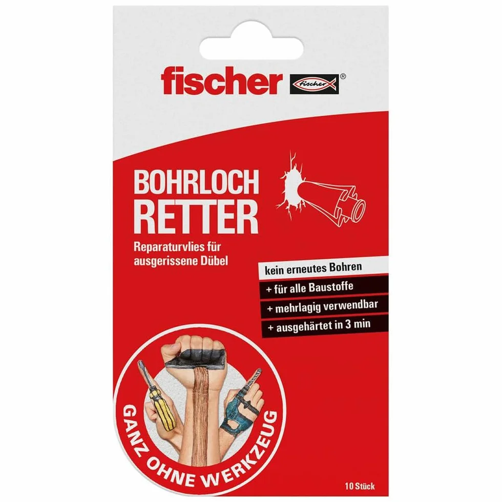 Fischer 545947 Włóknina do Łatania, Biały, 10 padów