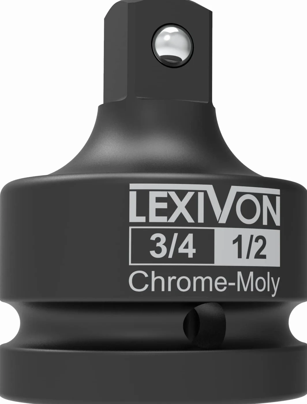 LEXIVON Adapter gniazda udarowego 3/4 cala żeński na 1/2 cala męski reduktor 20 mm do 12,5 mm stal chromowo-wanadowa