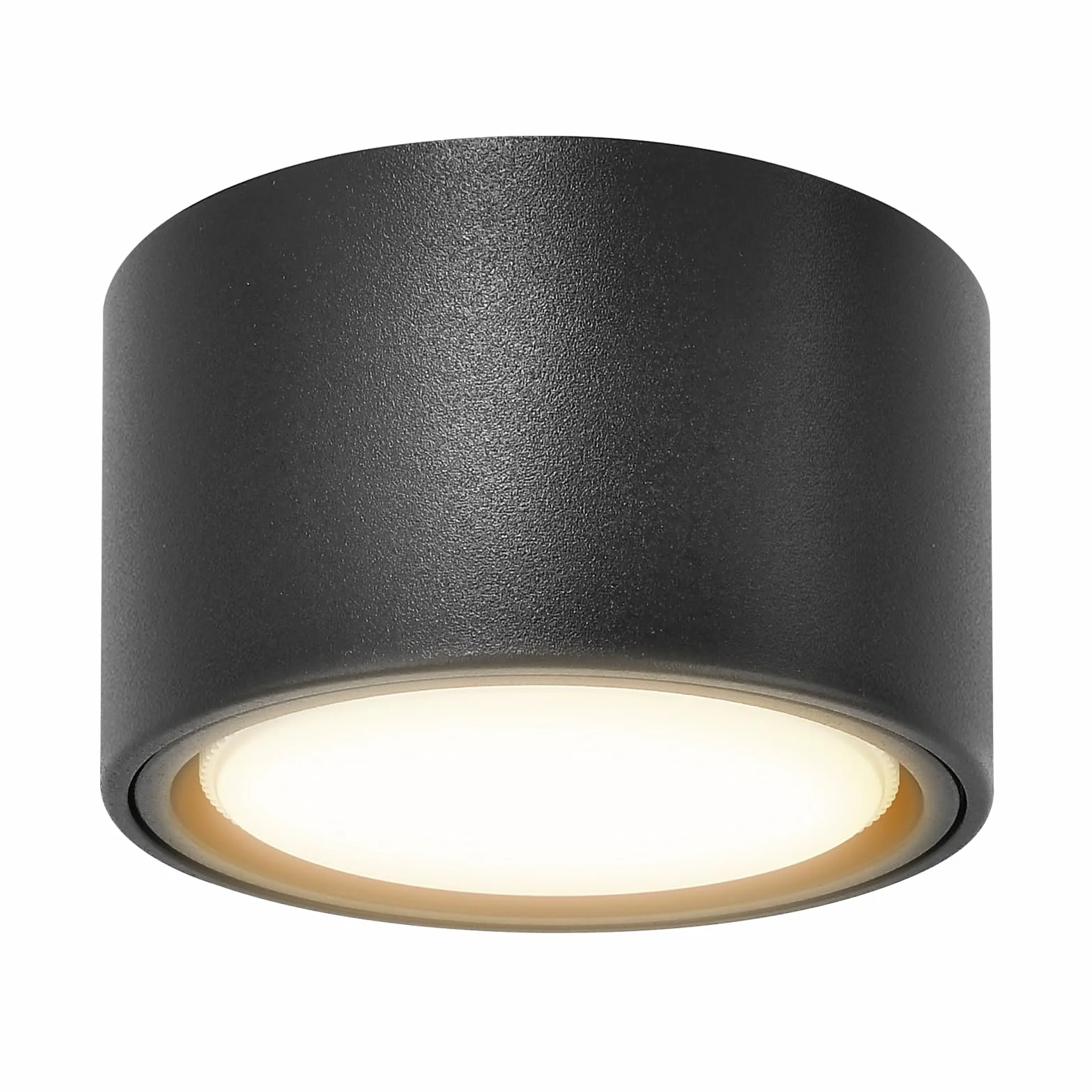 KYOTECH Lampa natynkowa LED czarna – reflektor podtynkowy płaski z 6 W LED GX53 230 V reflektor do zabudowy ciepła biel 3000 K spoty sufitowe natynkowe Ø 95 x 55 mm okrągła lampa sufitowa z aluminium