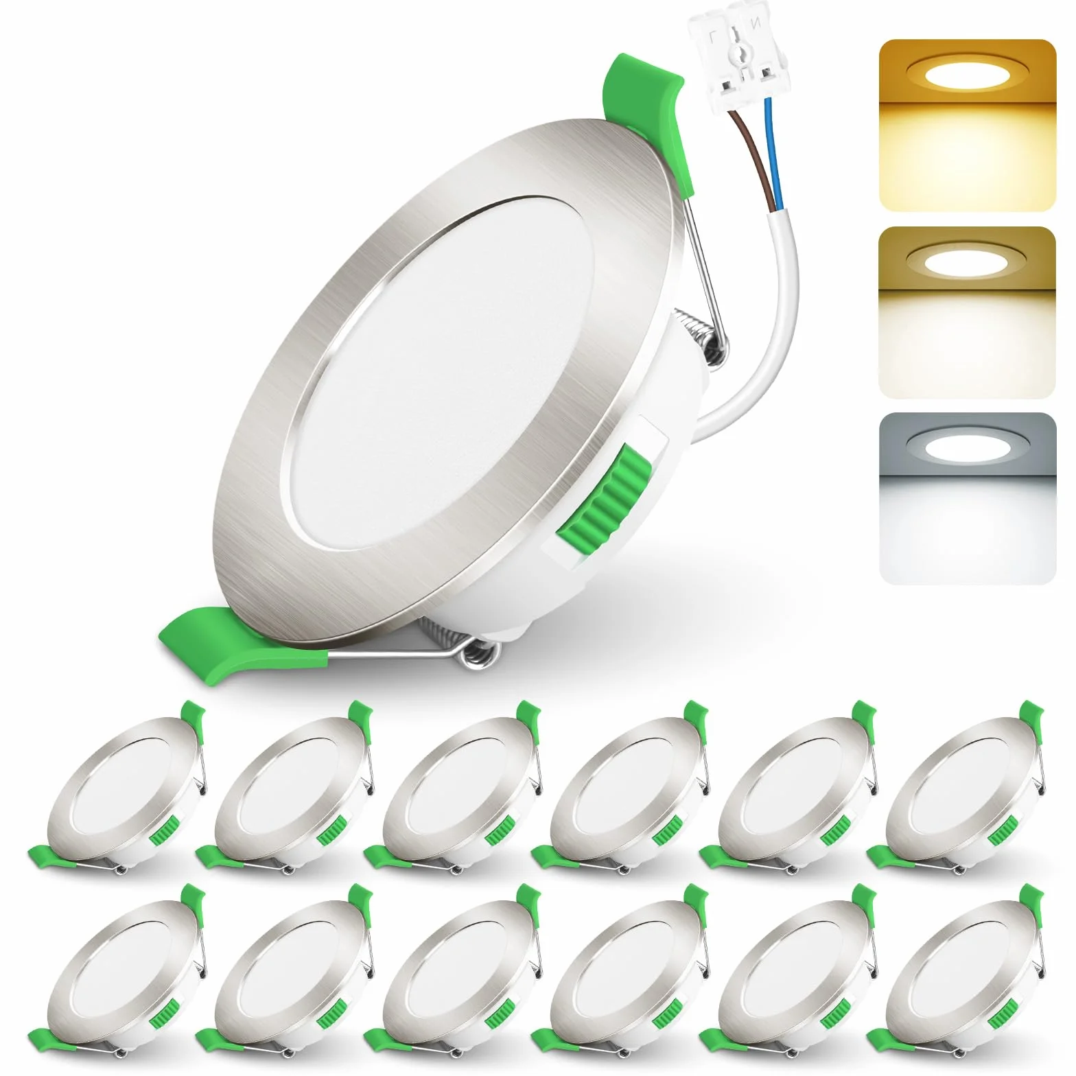ALUSSO Reflektory LED do zabudowy 68 mm 4 W 220-240 V 3000-6500 K IP44