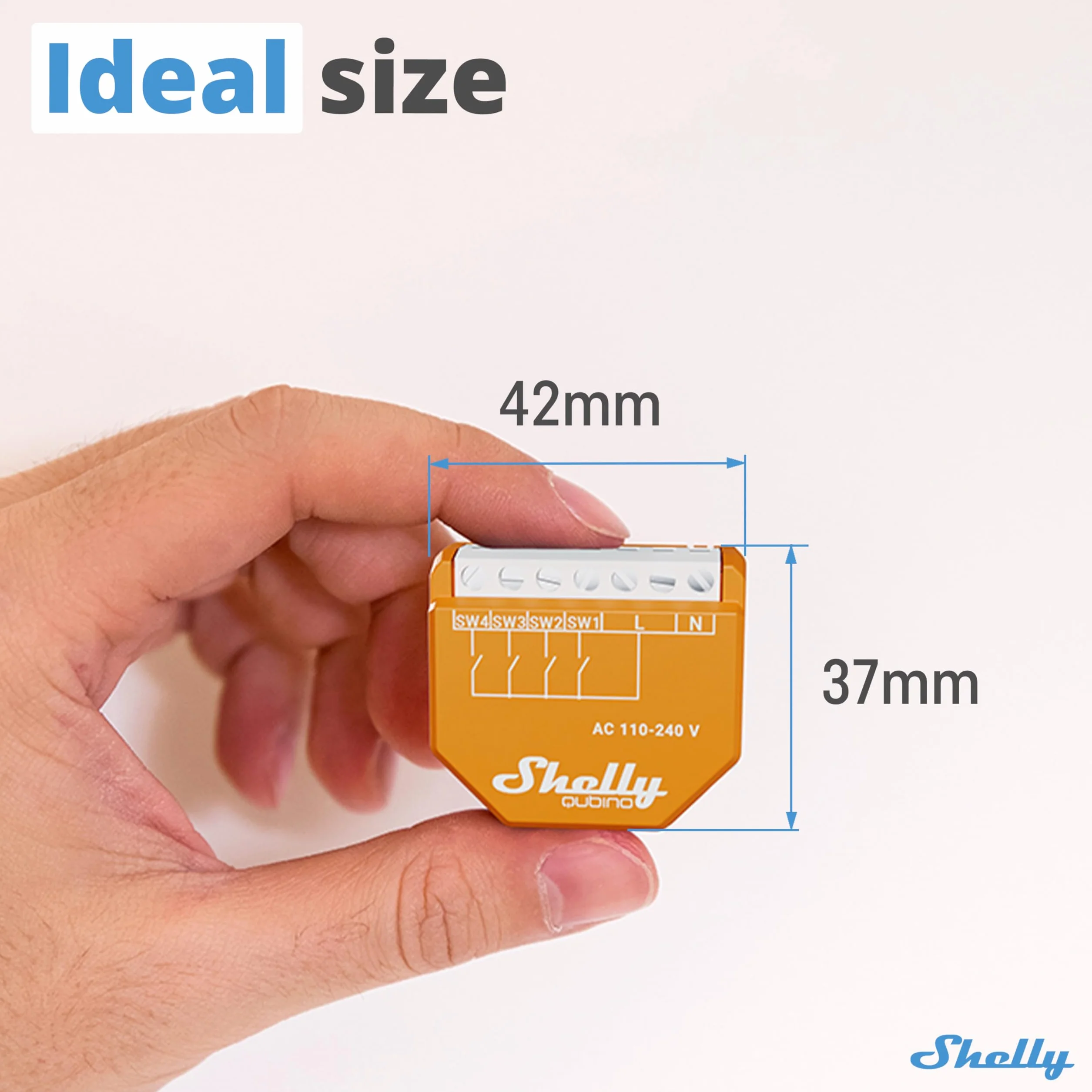 Shelly Wave i4 Kontroler Smart Home Z-Wave 4 wejścia 110-240 V AC Zdalne sterowanie Harmonogramy Sceny