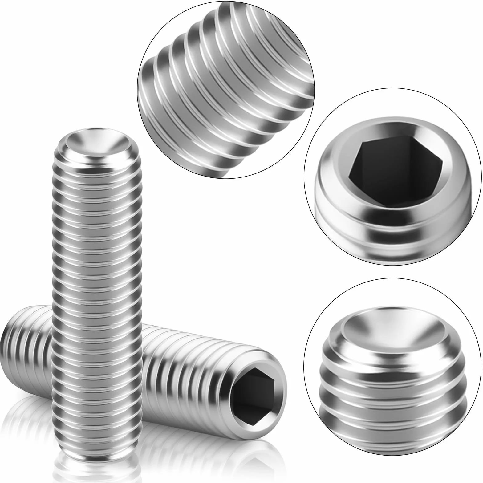 Śruby oczkowe M4 x 12 mm ze stali nierdzewnej 304, zestaw 25 sztuk