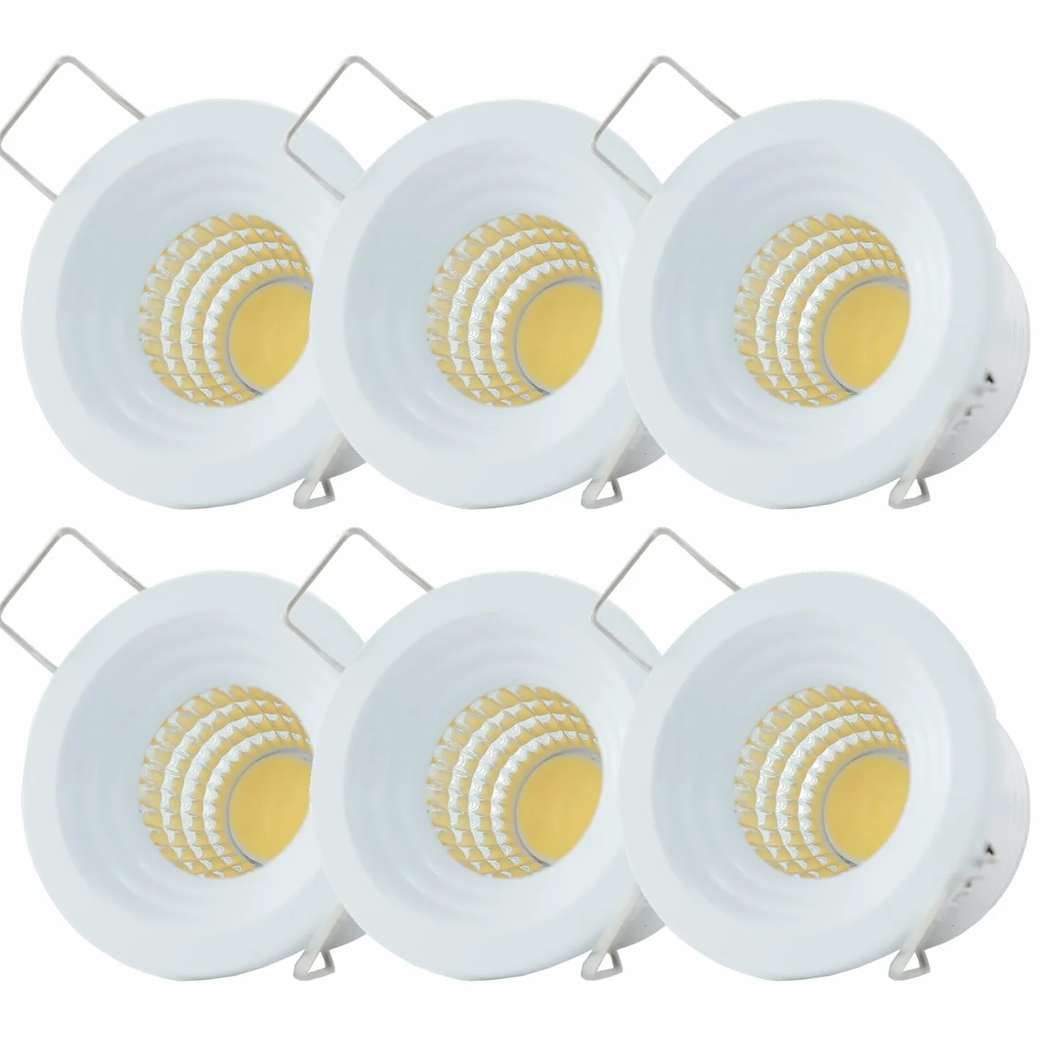 Zestaw 6 mini reflektorów do zabudowy LED 3W aluminiowa obudowa z transformatorem