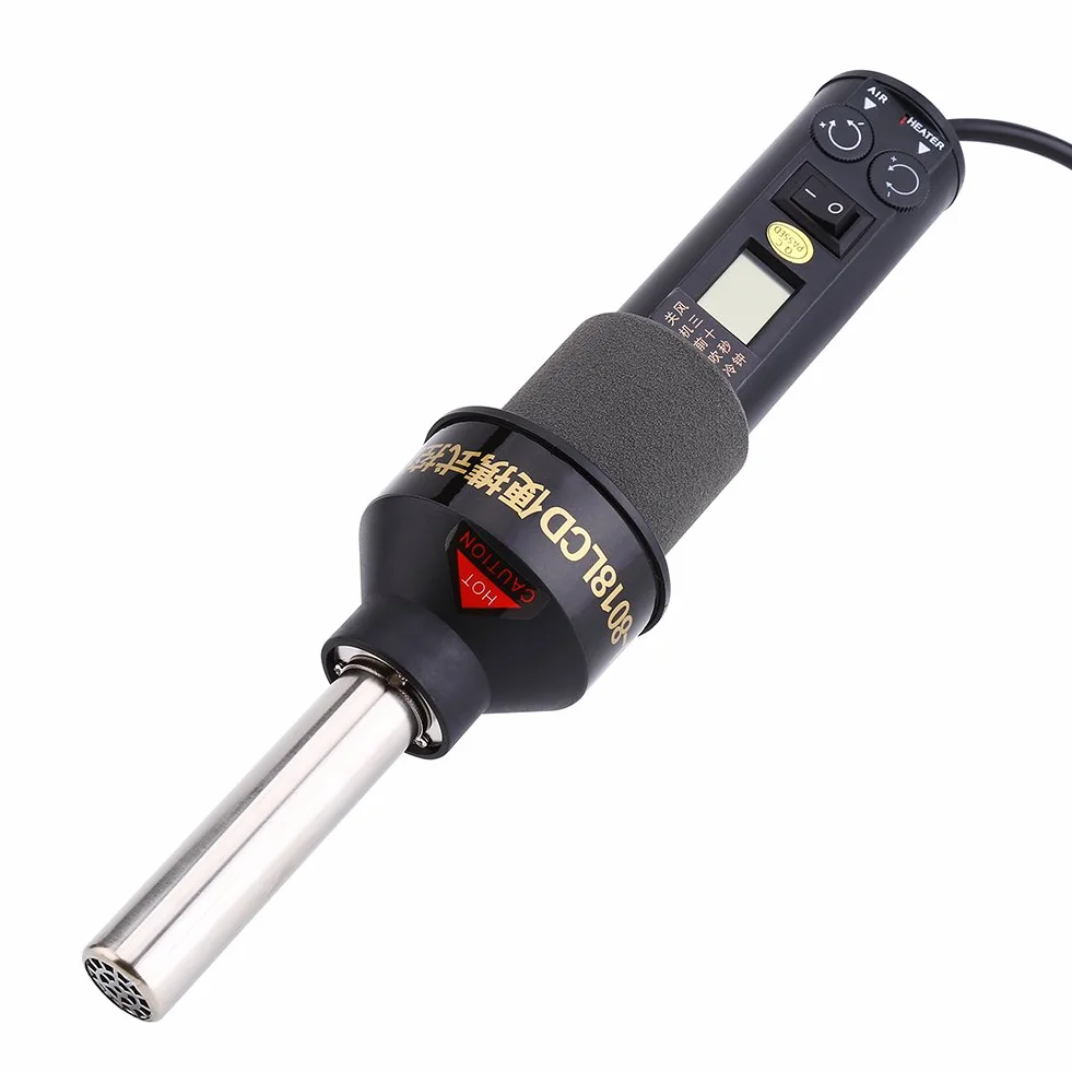 Pistolet na gorące powietrze 450 W LCD 4 dysze regulator temperatury