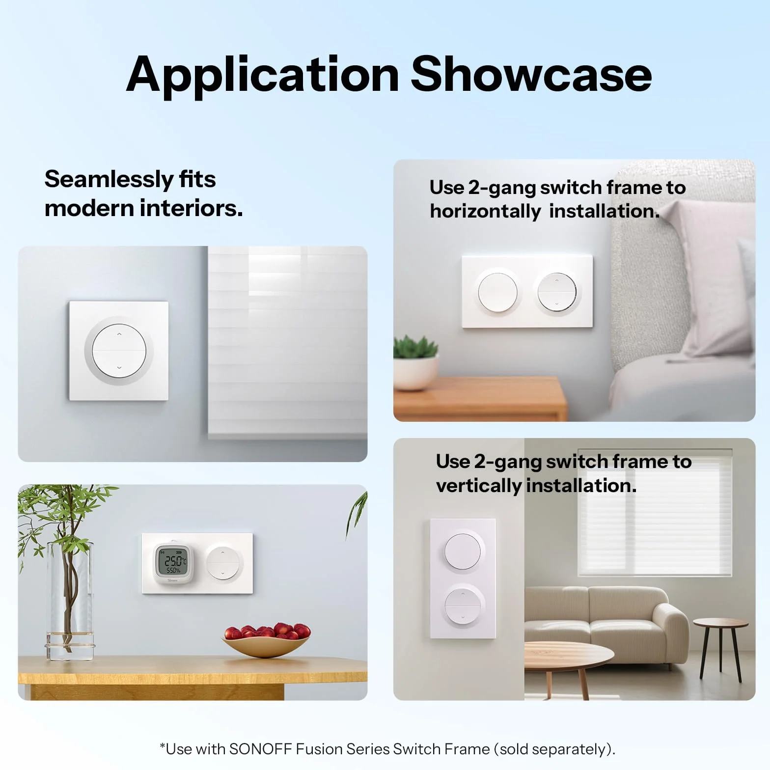 SONOFF Fusion Inteligentny Przełącznik Rolkowy Matter Orb-RBS MINI-RBS-E Wi-Fi 2.4GHz Sterowanie Procentowe Kompatybilny z Alexa Google Home Assistant