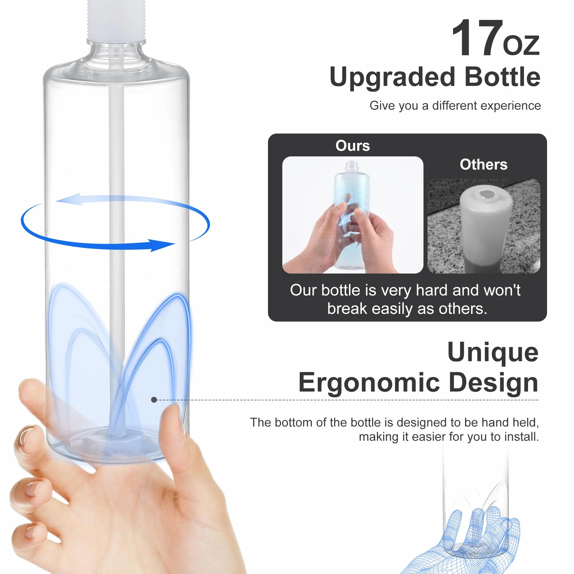 GAGALIFE dozownik mydła do zlewu kuchennego, nikiel szczotkowany, ABS, 33 ml