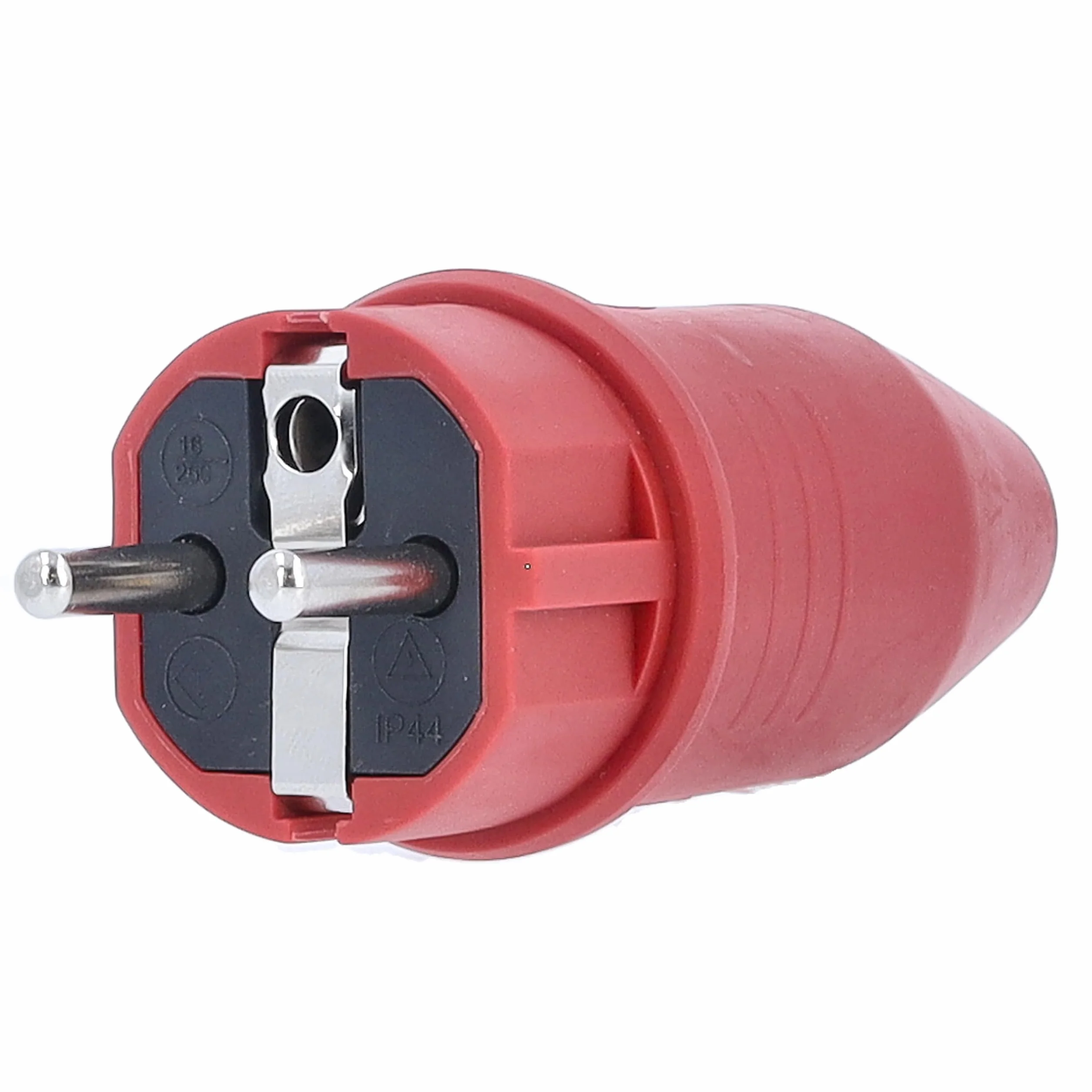Schwabe Wtyczka z zestykiem ochronnym czerwona 230V 16A IP44 gumowa wtyczka zasilająca do przewodów 2,5 mm²
