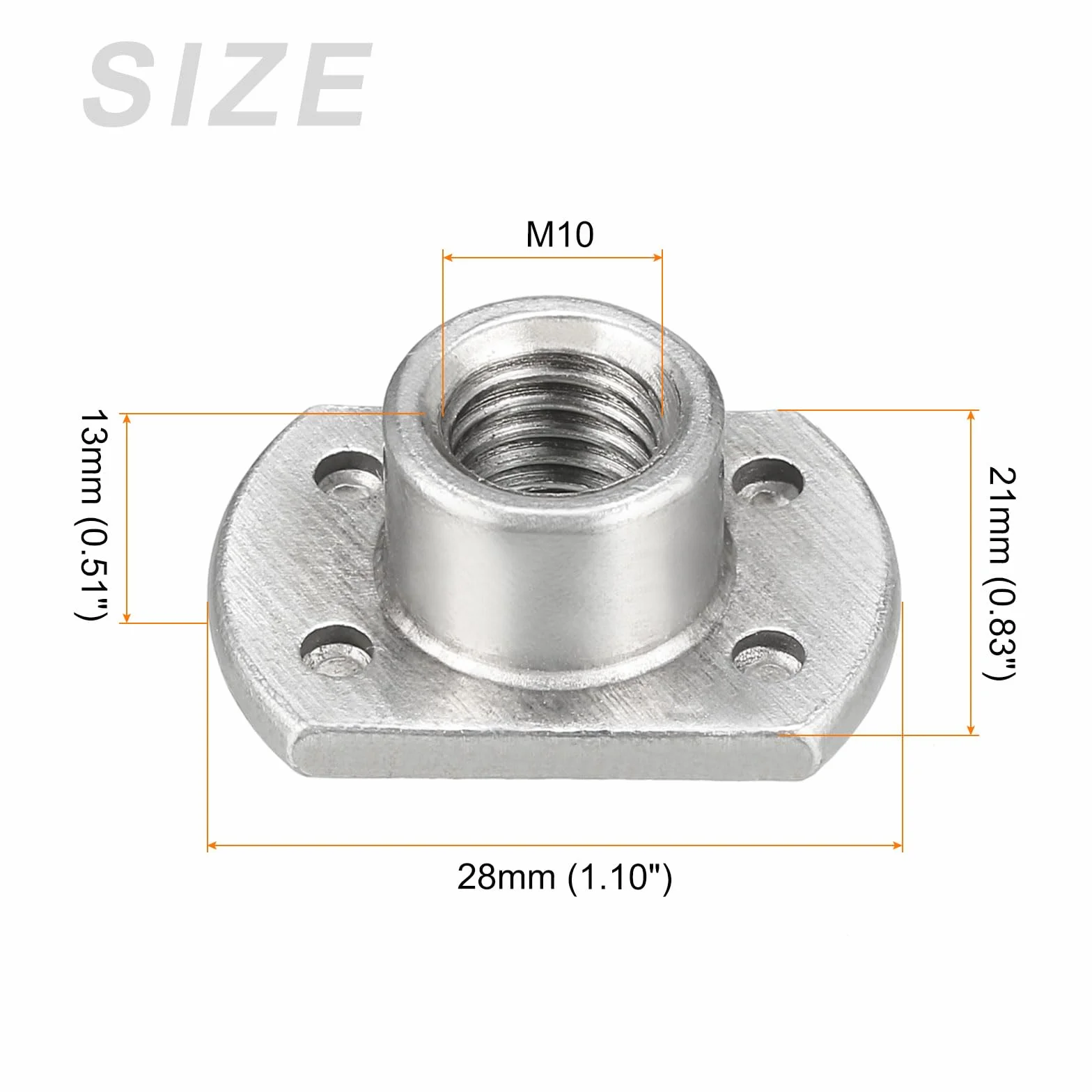 METALLIXITY Nakrętki do spawania punktowego M10 x 1,25 mm 10 sztuk podwójna nakrętka mocująca ze stali węglowej