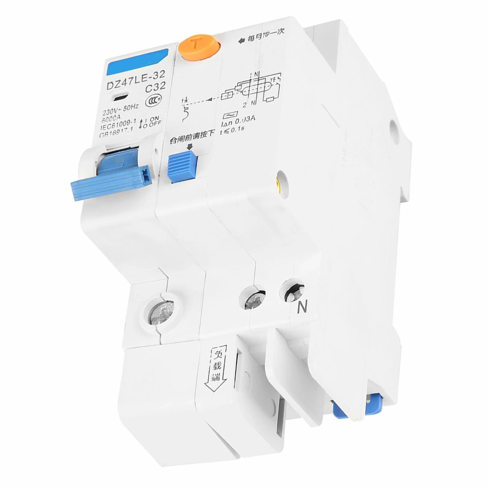 Wyłącznik różnicowoprądowy RCCB DZ47LE-32 1P+N C32 30mA 230V
