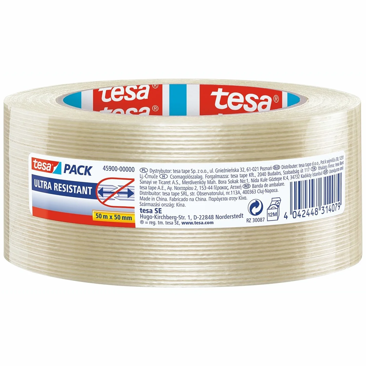 Tesa Ultra Resistant Taśma Filamentowa 50 m x 50 mm Przezroczysty