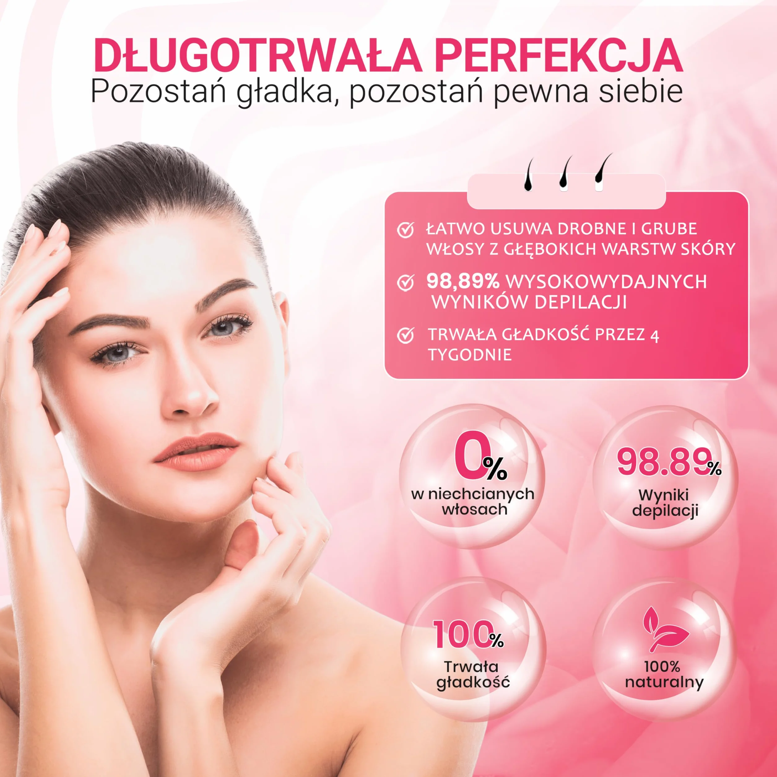 Perły woskowe bez paska wosk do usuwania włosów dla kobiet i mężczyzn - Dermawax różowy różowy wosk profesjonalny strój do twarzy pod pachami - 1 kg