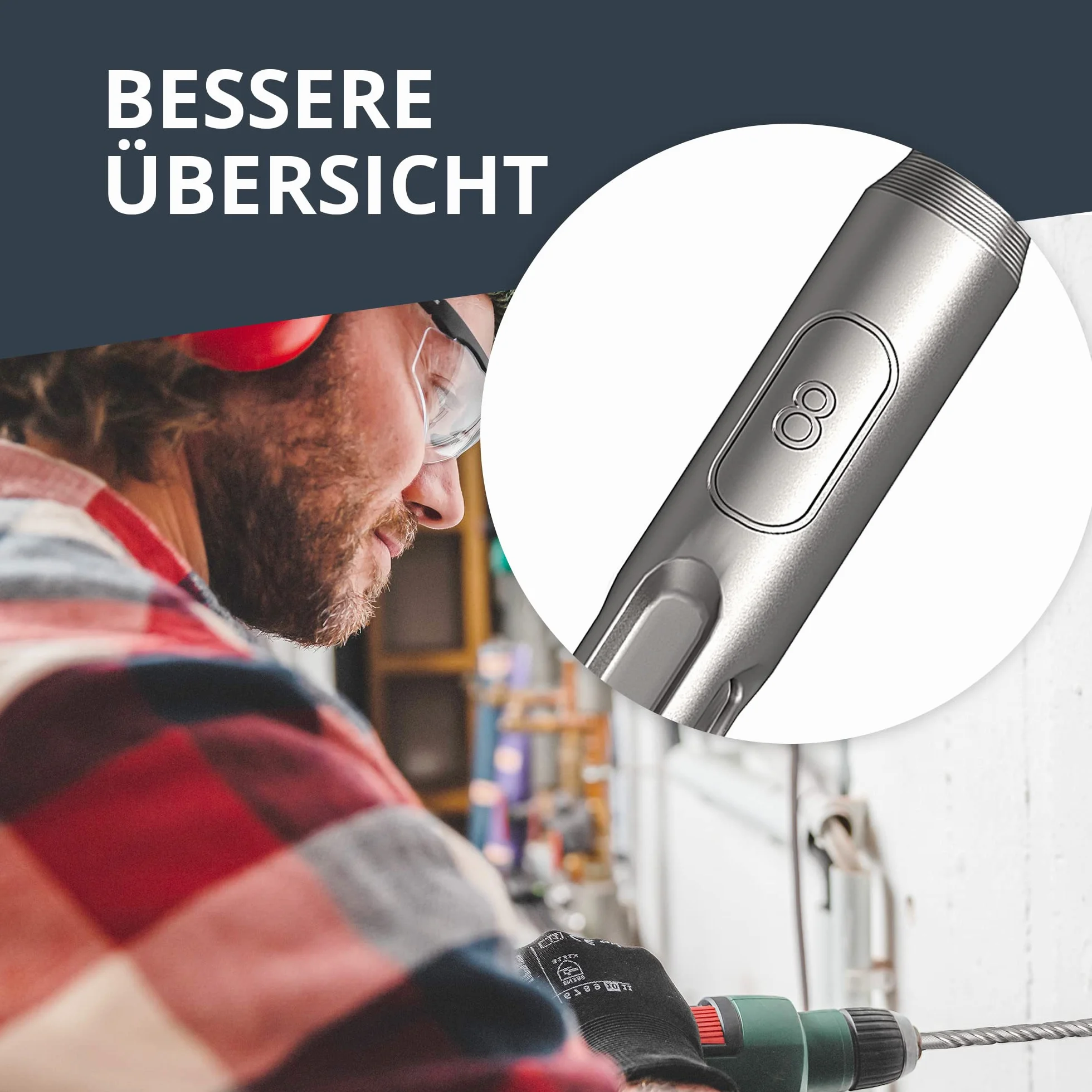 BAURIX® Zestaw wierteł SDS 7 sztuk 5,6,6,8,10,12 mm 160 mm