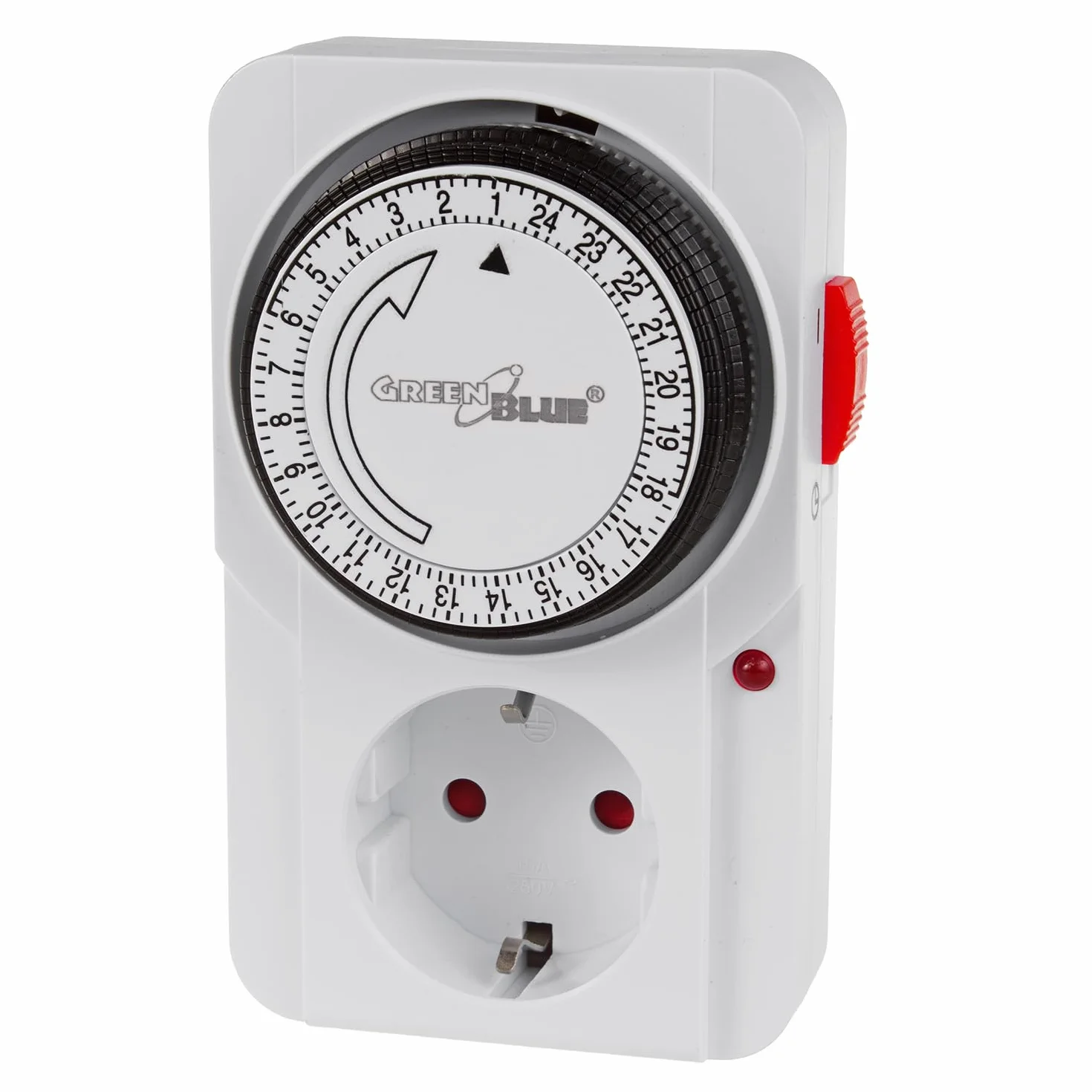 GreenBlue GB360 F Włącznik Czasowy Timer Mechaniczny 48 Programów 16A IP20