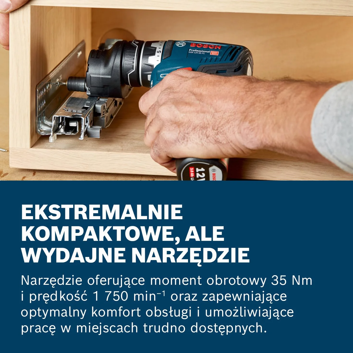 Bosch Professional GSR 12V-35 FC Akumulatorowa Wiertarko-Wkrętarka 12V 3.0Ah FlexiClick L-BOXX