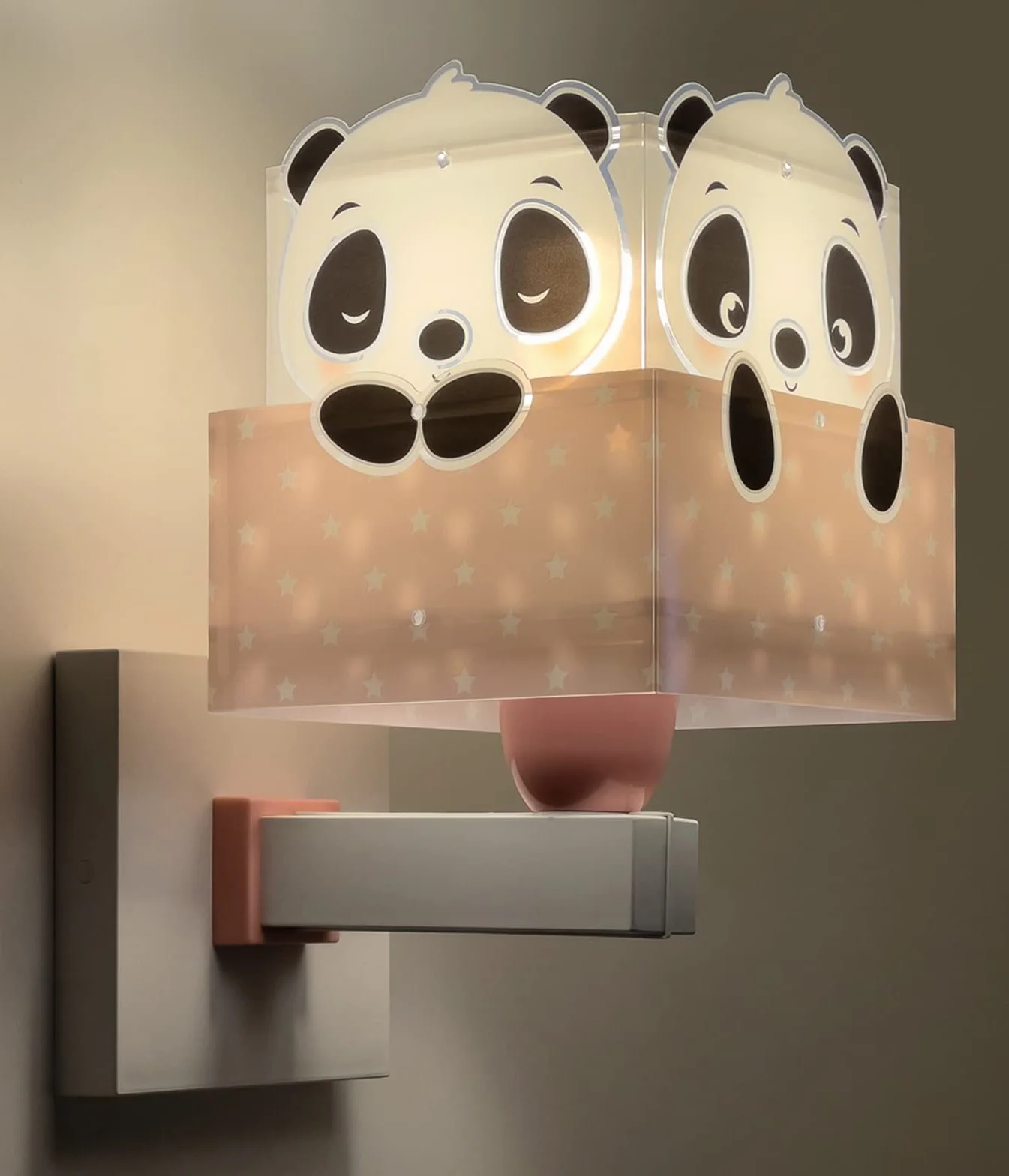 Dziecięcy kinkiet Dalber Pink Panda