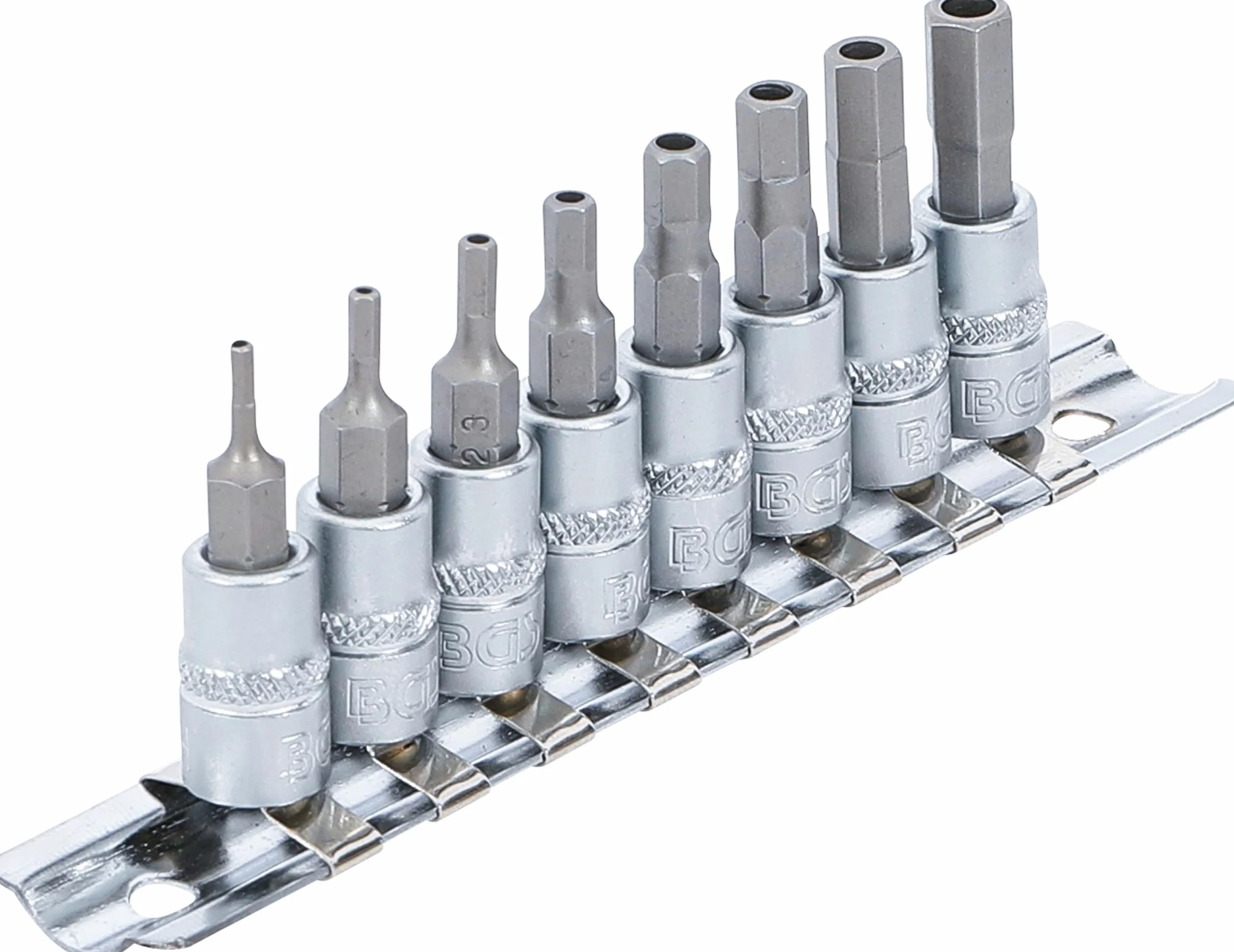 BGS 5156 Zestaw nasadek do bitów napęd 6,3 mm (1/4") gniazdo sześciokątne z otworem 2 - 7 mm 8 szt.