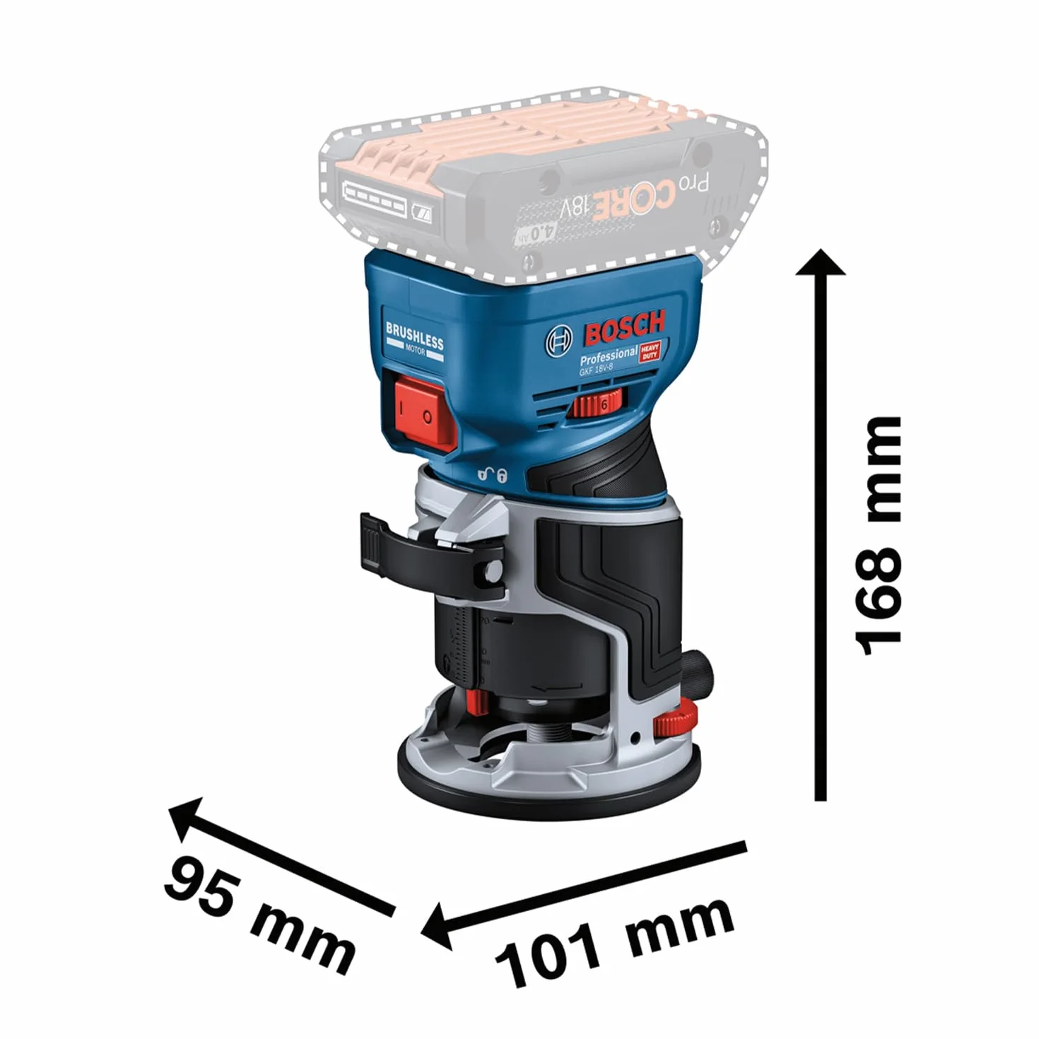 Bosch GKF 18V-8 Akumulatorowa Frezarka 18V z Prowadnicą Równoległą