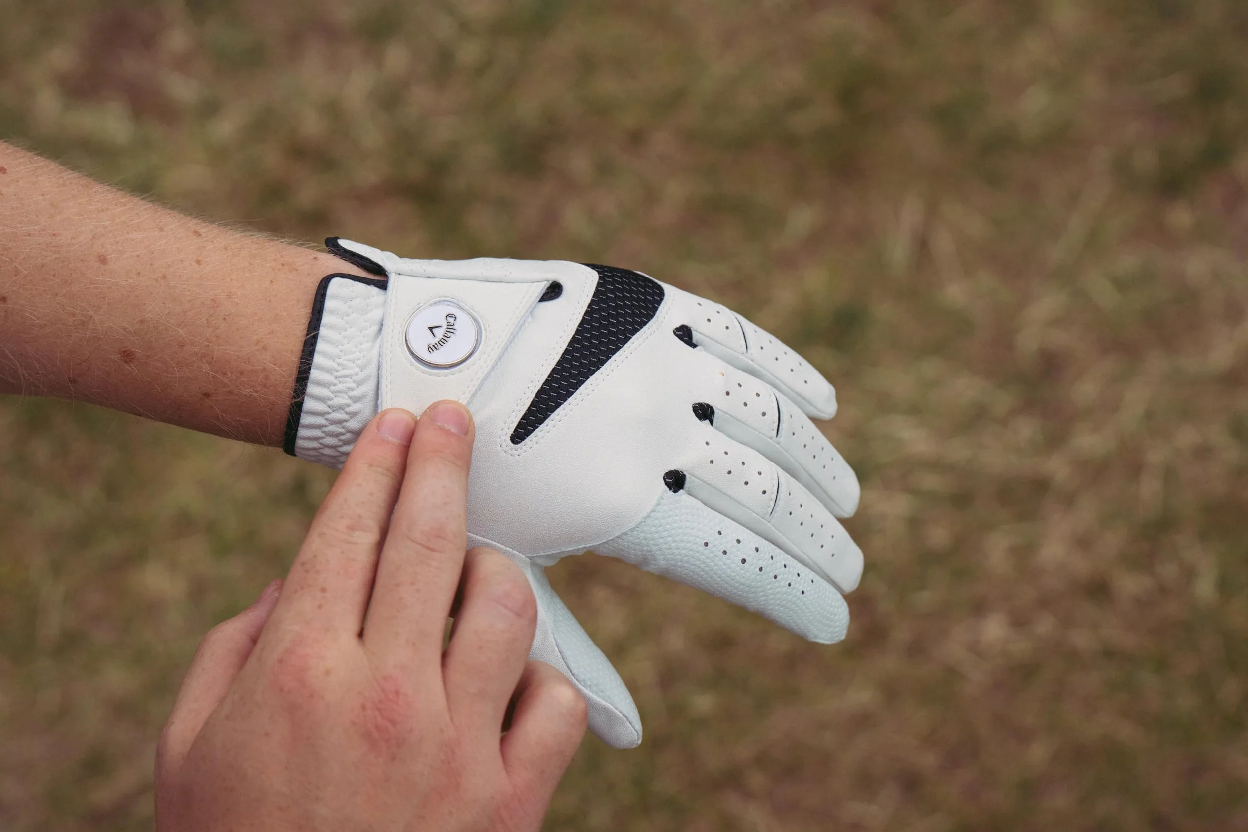 Callaway Golf Syntech męska rękawica golfowa 2025 - lewa ręka dla praworęcznego golfisty, L, biała
