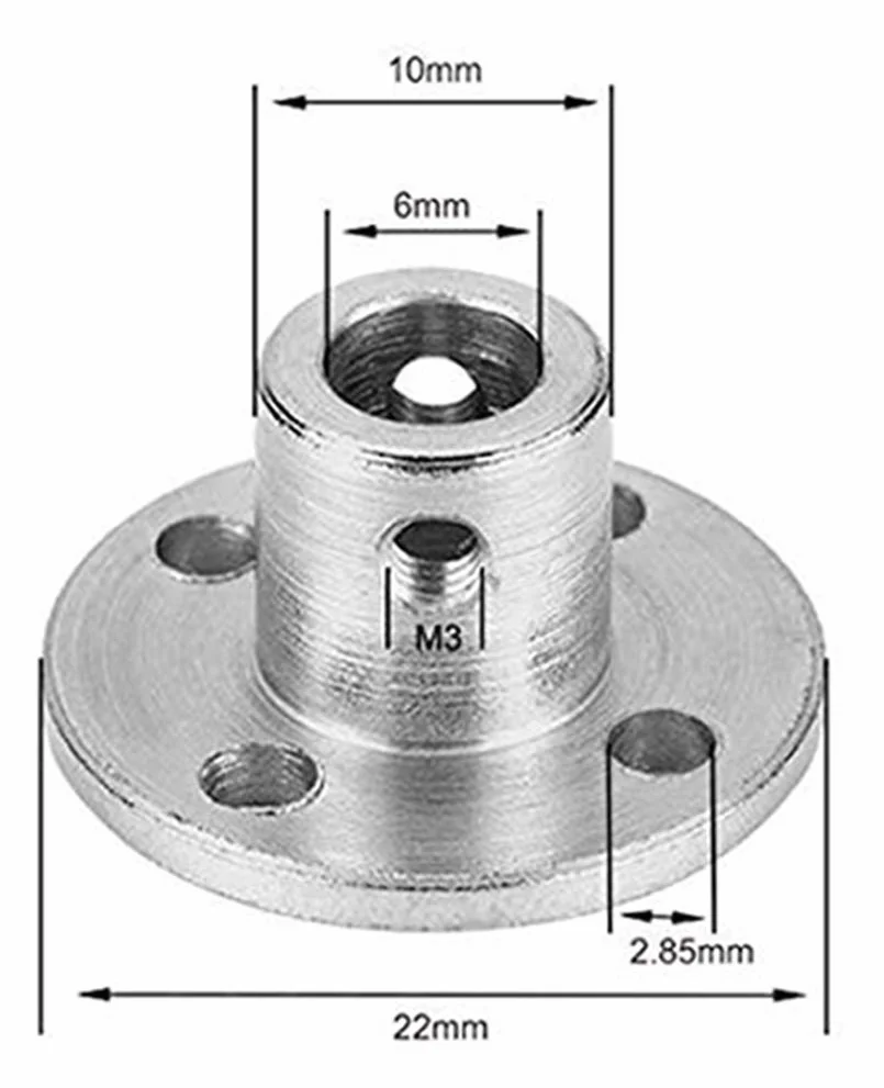 Złączki kołnierzowe 6 mm do sprzęgacza wału silników modelarskich