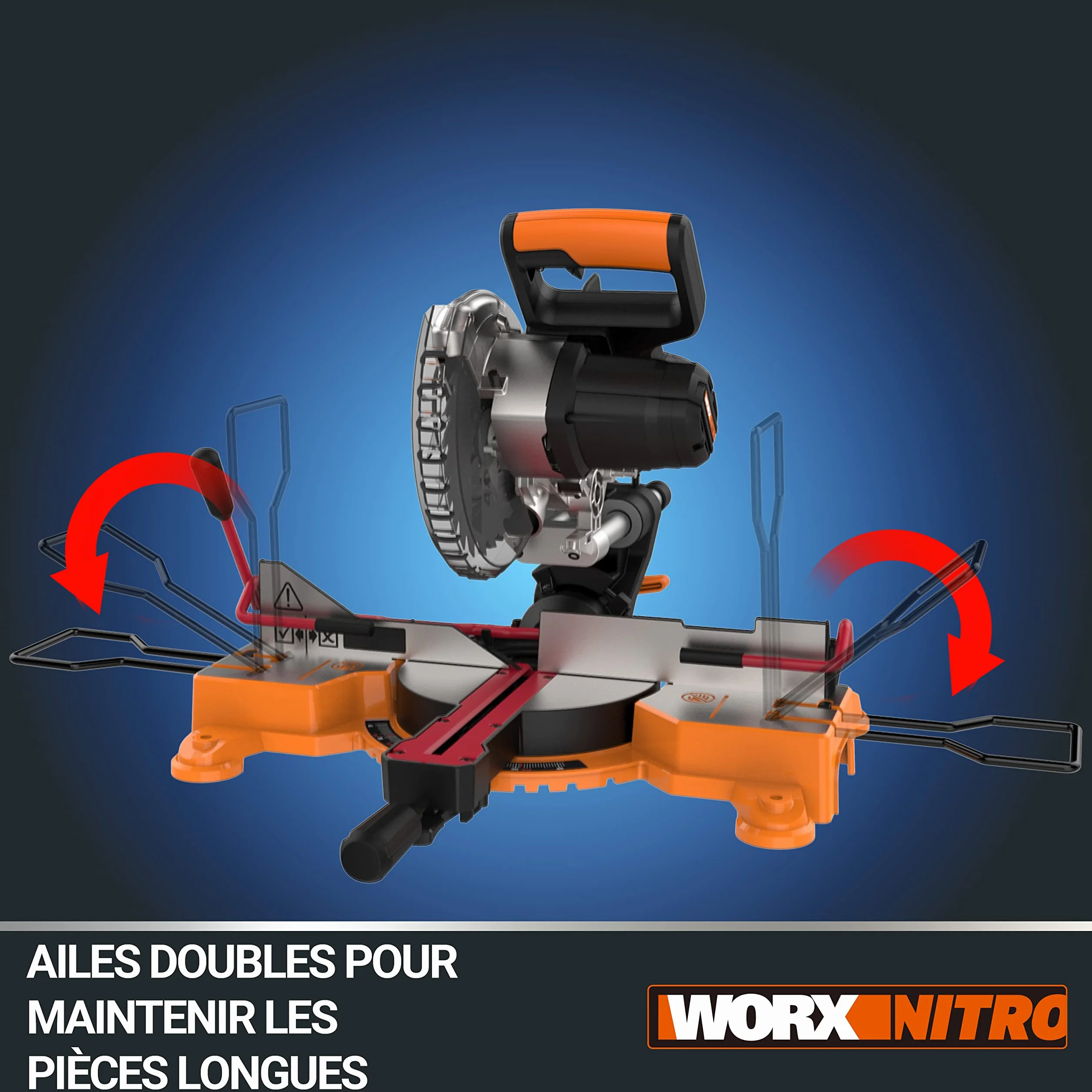 WORX WX845.9 akumulatorowa piła ciągnąca ukośnica 20 V