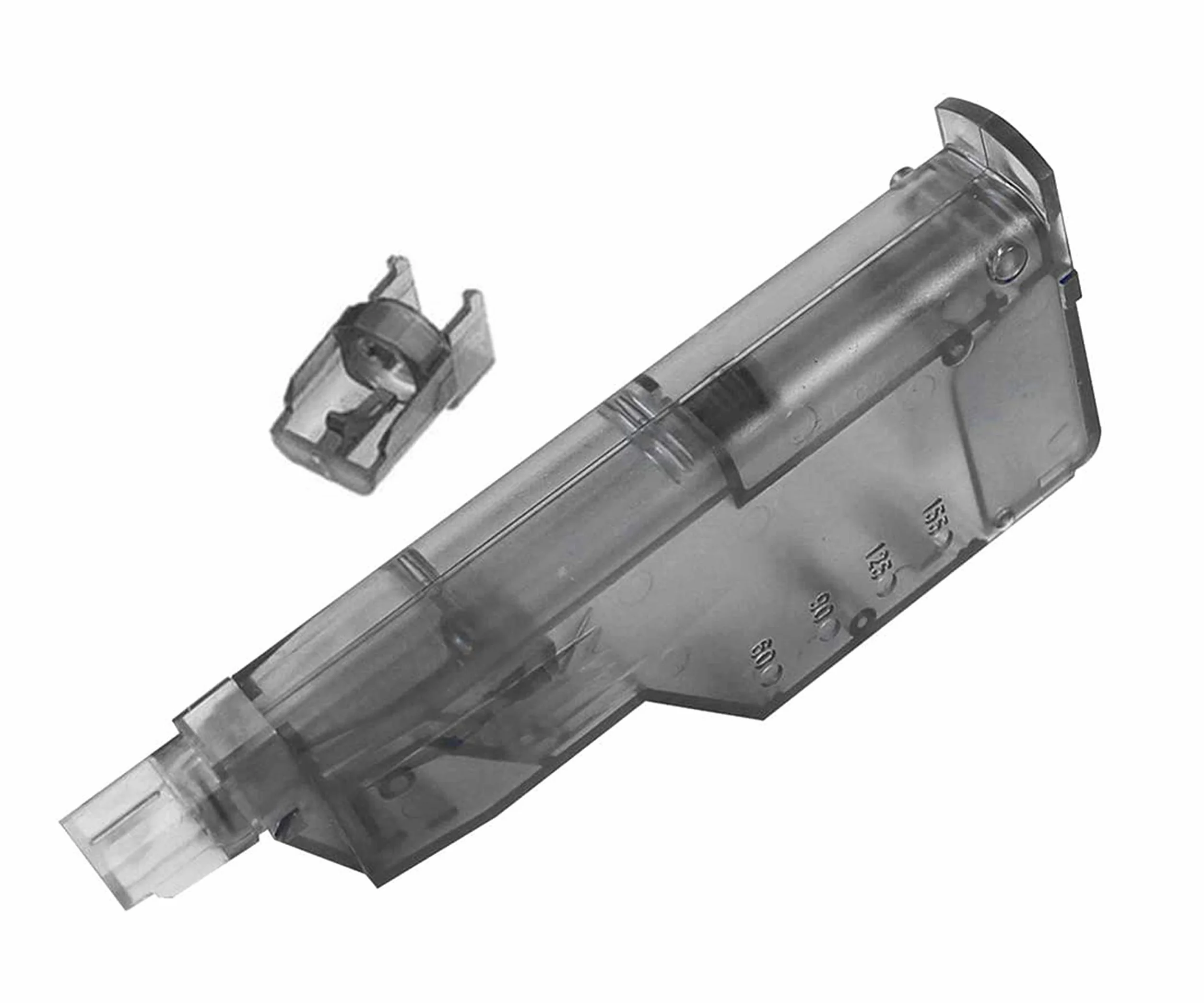 Neez Softair Prędkość Ładowarka - BB Śrut Ładowarka Narzędzia do Airsoft Magazyn, Softair Akcesoria, Airsoftowy gra - Szybkie ładowanie kulki 6mm (90 Naboi, Czarny) (90 rund - Przezroczysty) (155 Runda - Czarny)