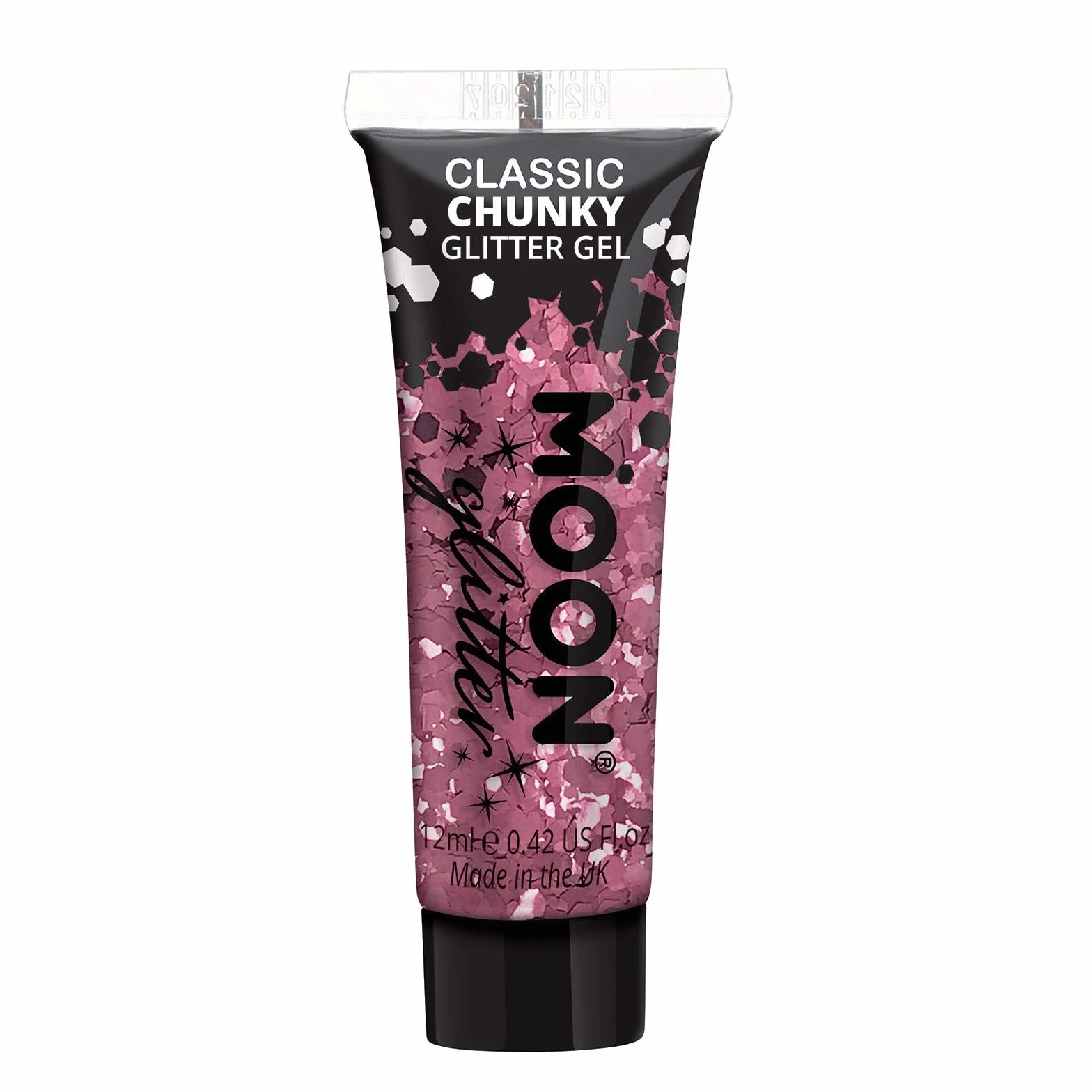 Moon Glitter Żel z klasycznym grubym brokatem 12 ml różowy