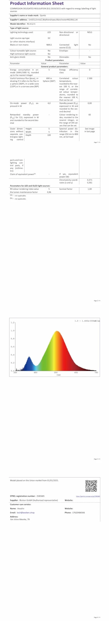 Quntis Girlanda Solarna 12M/41ft 15+1 Żarówek LED 8 Trybów Jasności IP44 Ciepły Biały