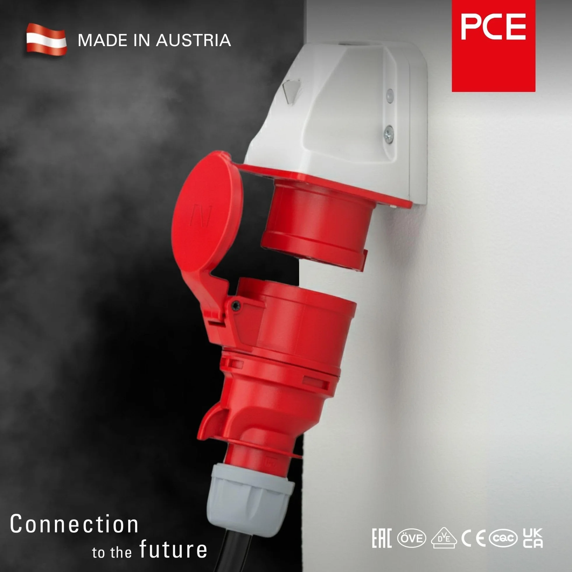 PCE Wtyczka ścienna CEE 16A 5P 400V IP44 515-6D