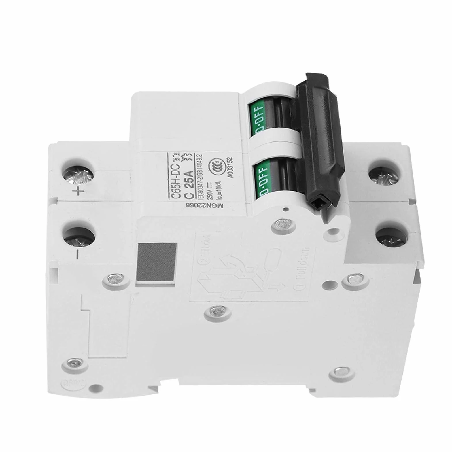 MCB miniaturowy przerywacz 2P 25A DC niskiego napięcia 250V wyłącznik próżniowy