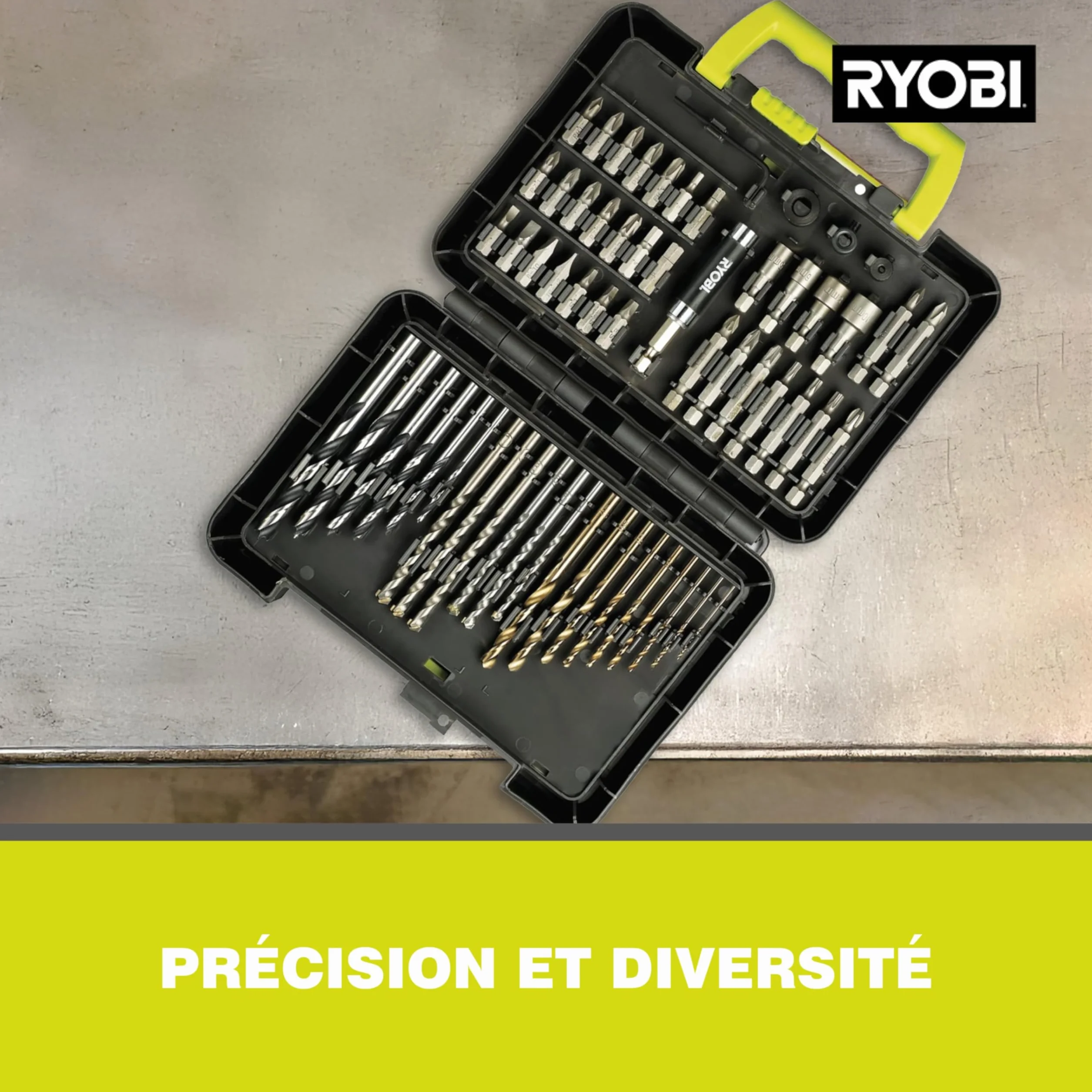 Ryobi Zestaw Wierteł i Bitów RAK60DDF, 60 Elementów