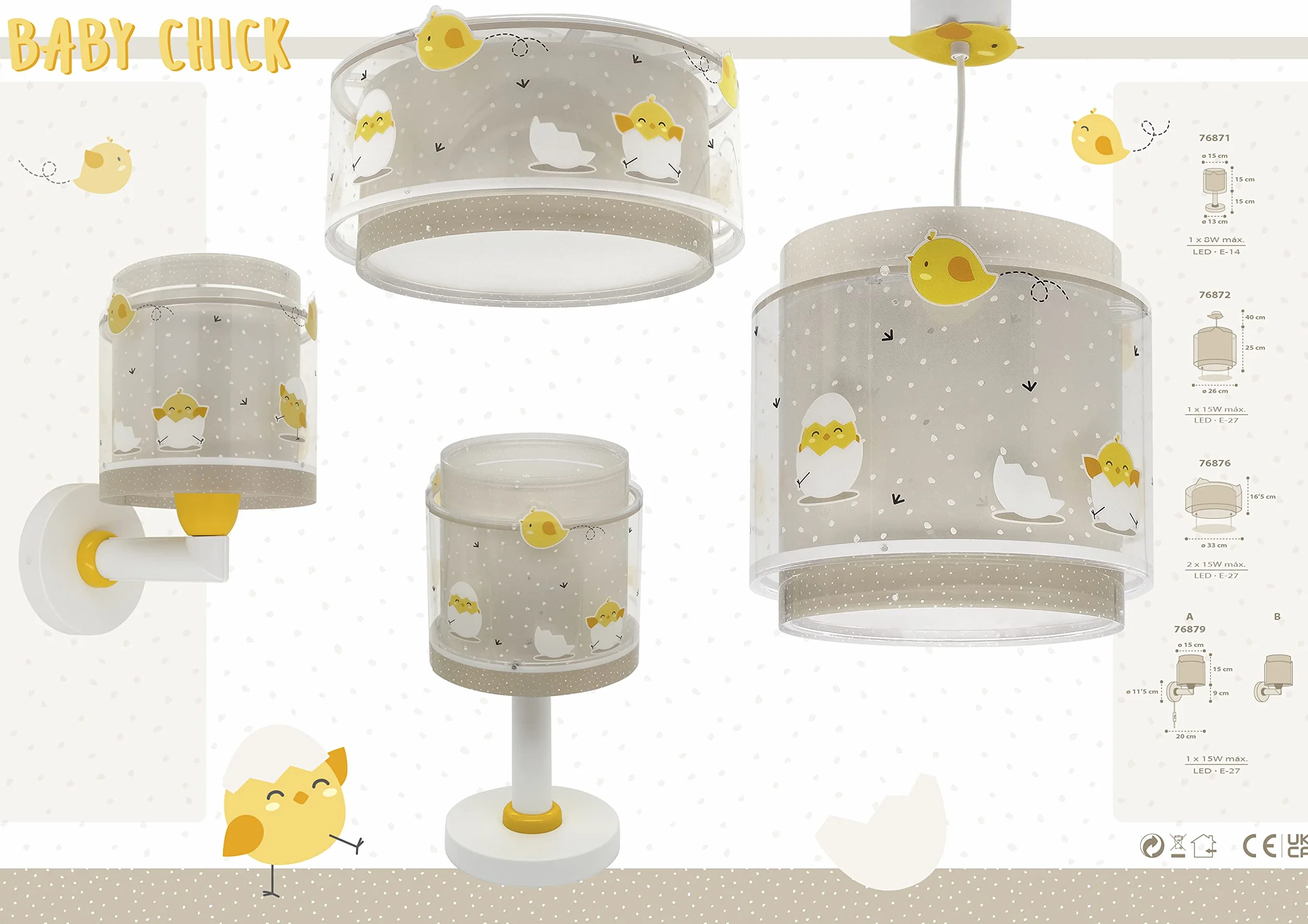 Dziecięcy kinkiet Dalber Baby Chick Animal