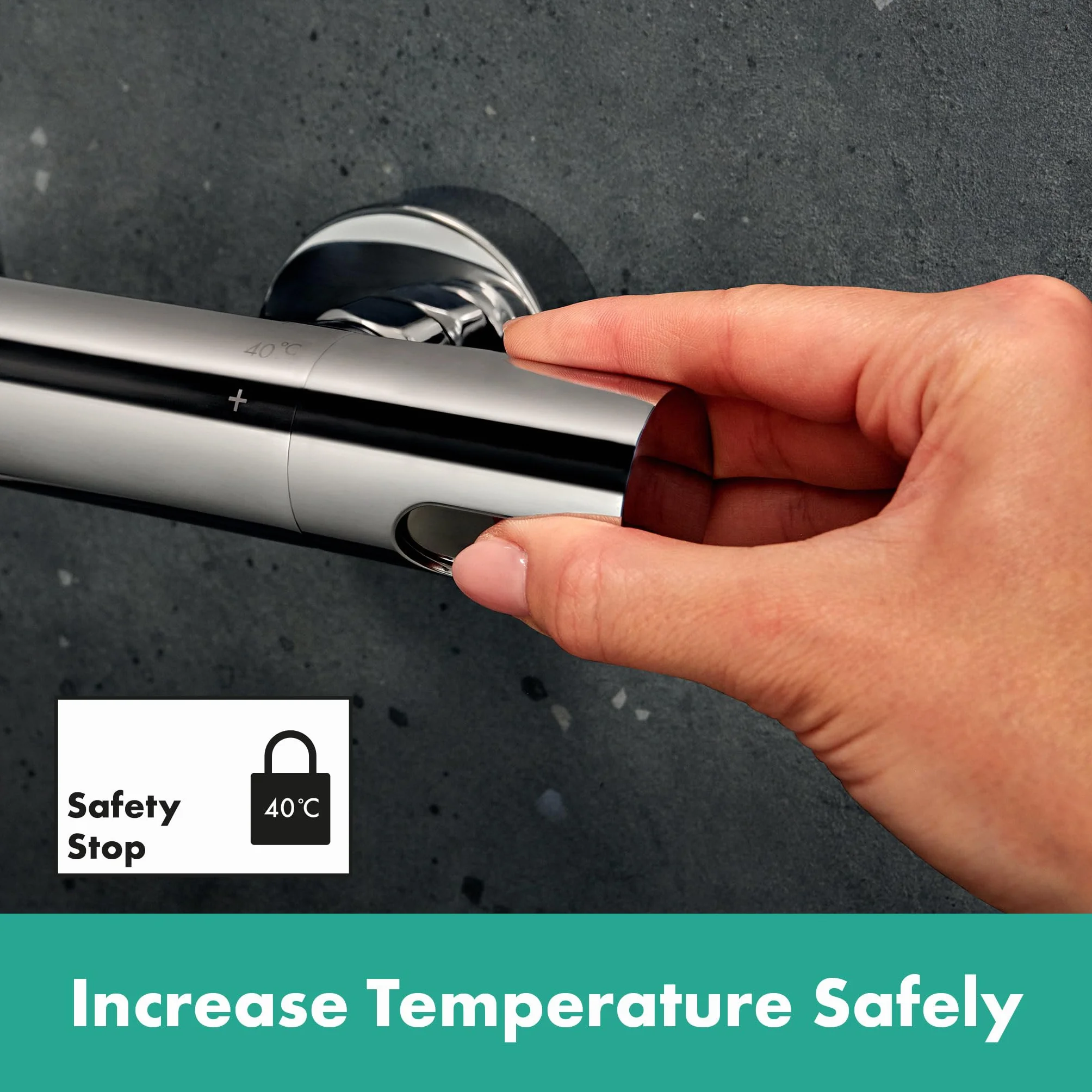 hansgrohe Ecostat Fine - bateria termostatyczna wannowa natynkowy z EcoStop+, chrom, 13325000