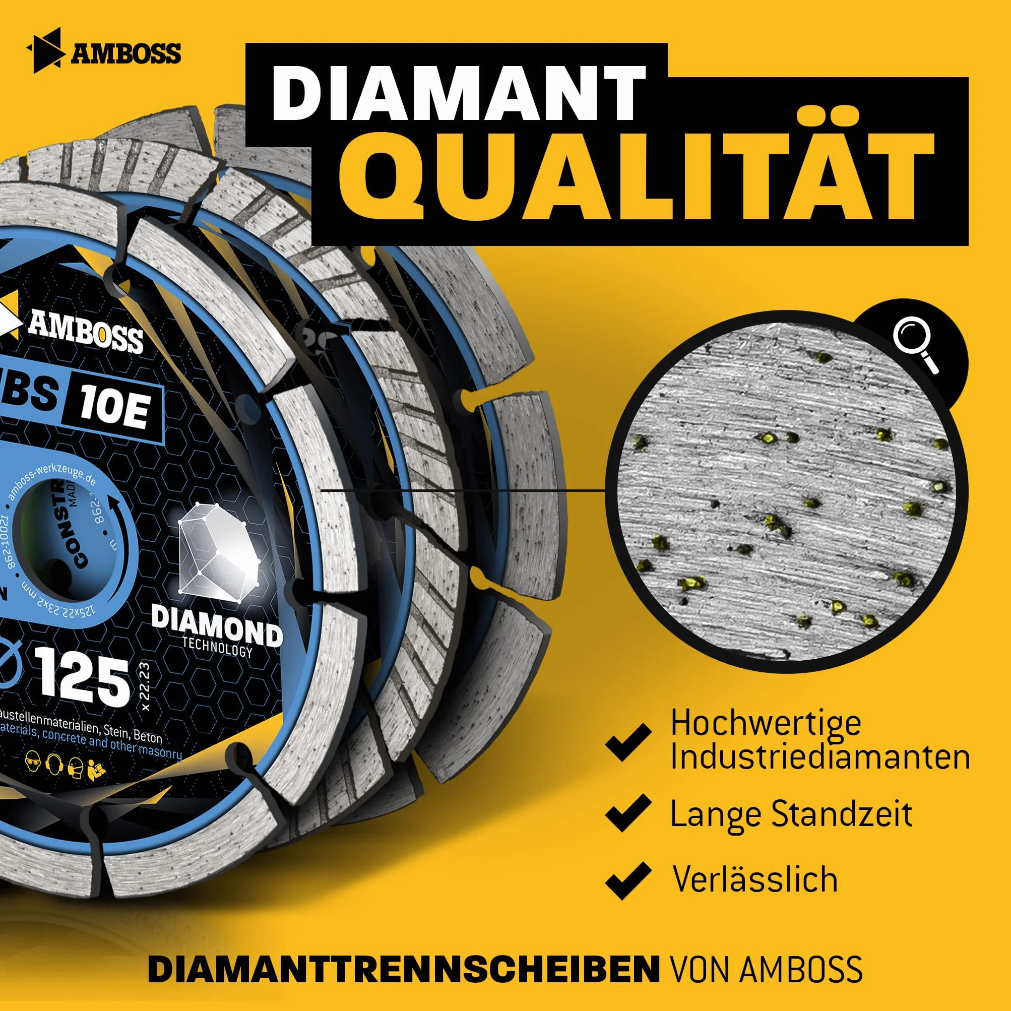 Amboss diamentowa tarcza do cięcia UBS 10E 230 mm x 22,23 mm beton
