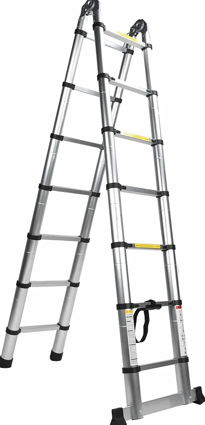 TREPPE Aluminiowa drabina teleskopowa dwustronna 4,4 m